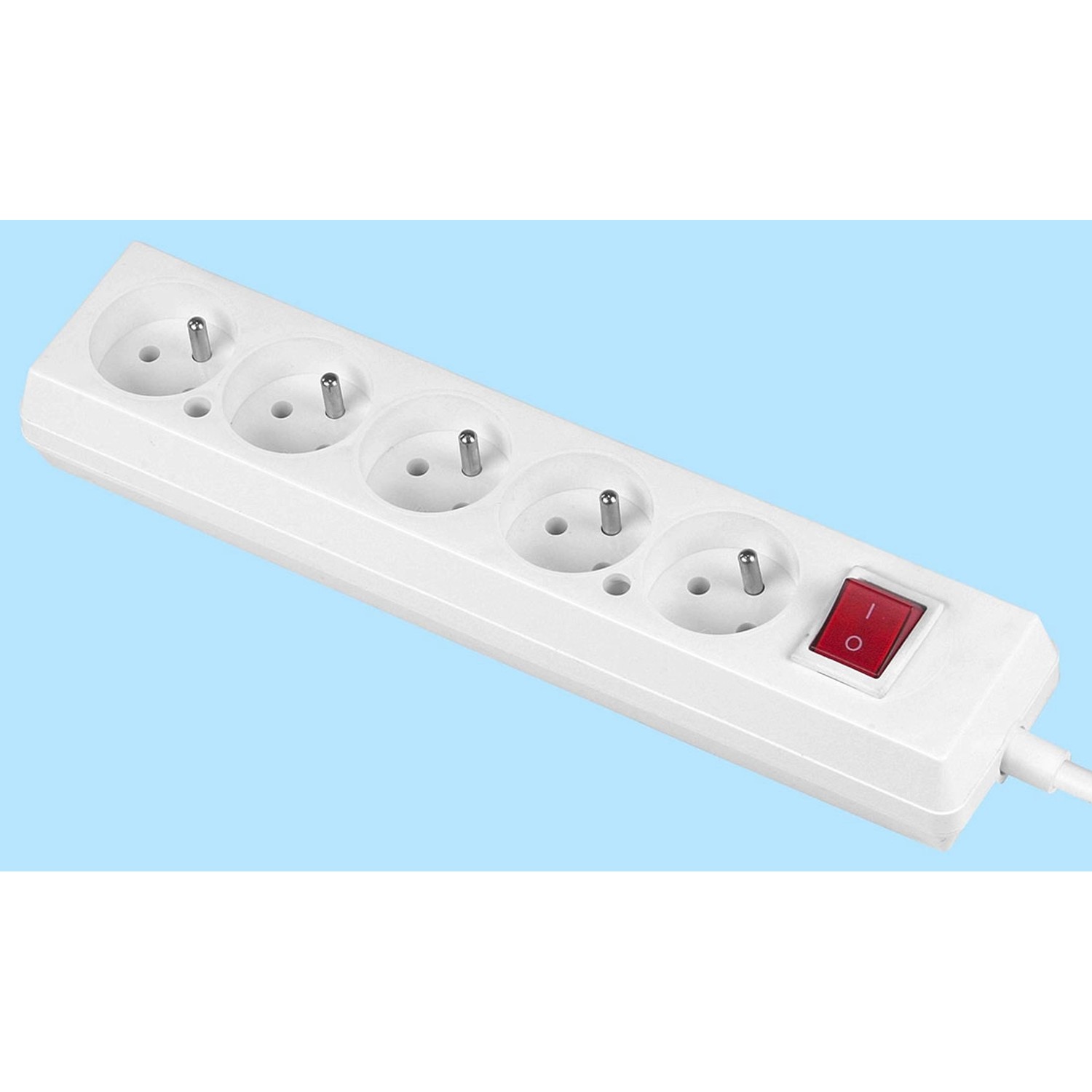 Jonex Przedłużacz listwowy 5-gniazdkowy 3 m biały z włącznikiem