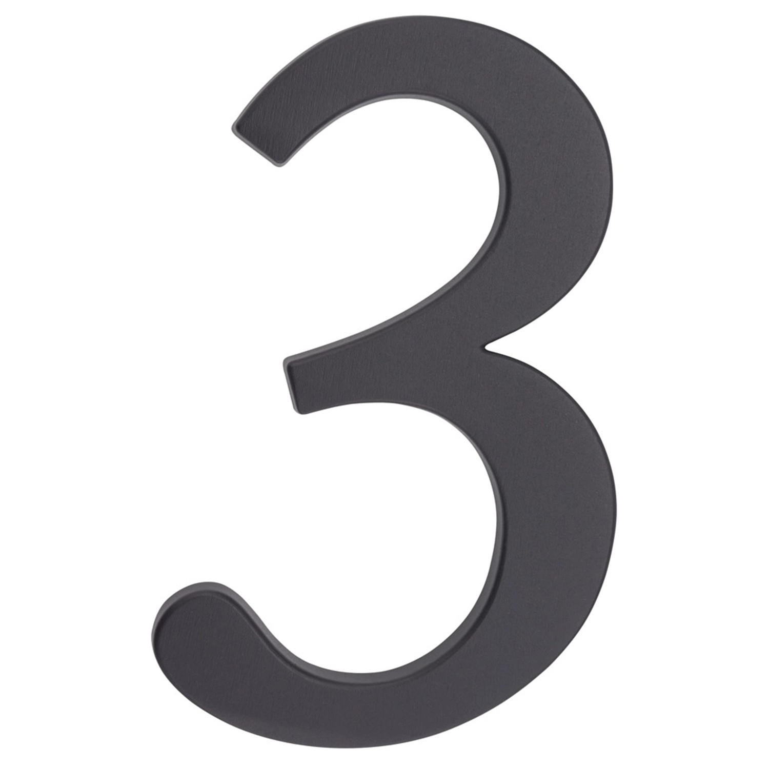 Metro Cyfra 3 aluminiowa grafitowa wys. 19cm