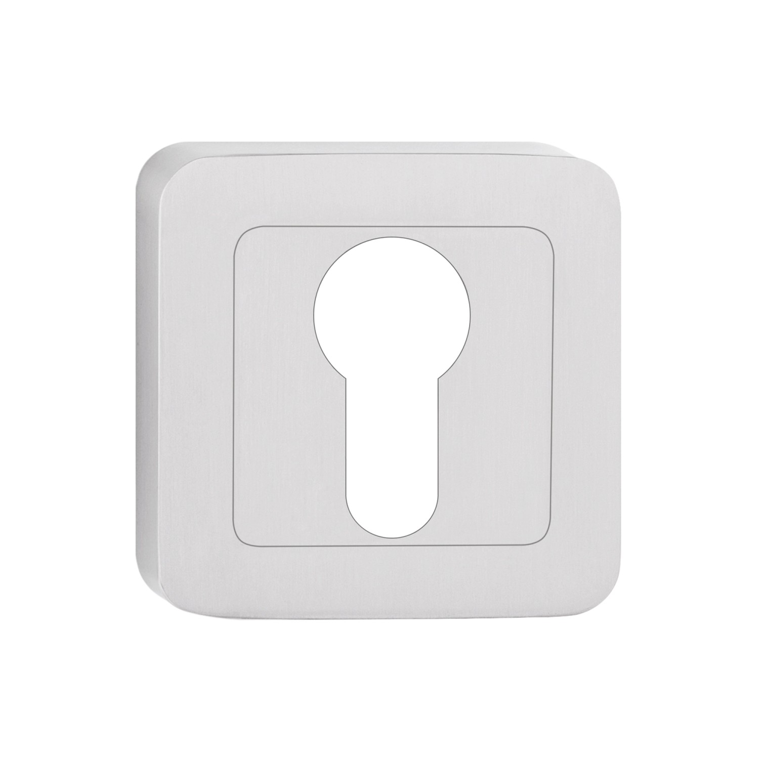 Metal-Bud Rozeta zaokrąglona na wkładkę nikiel szczotkowany