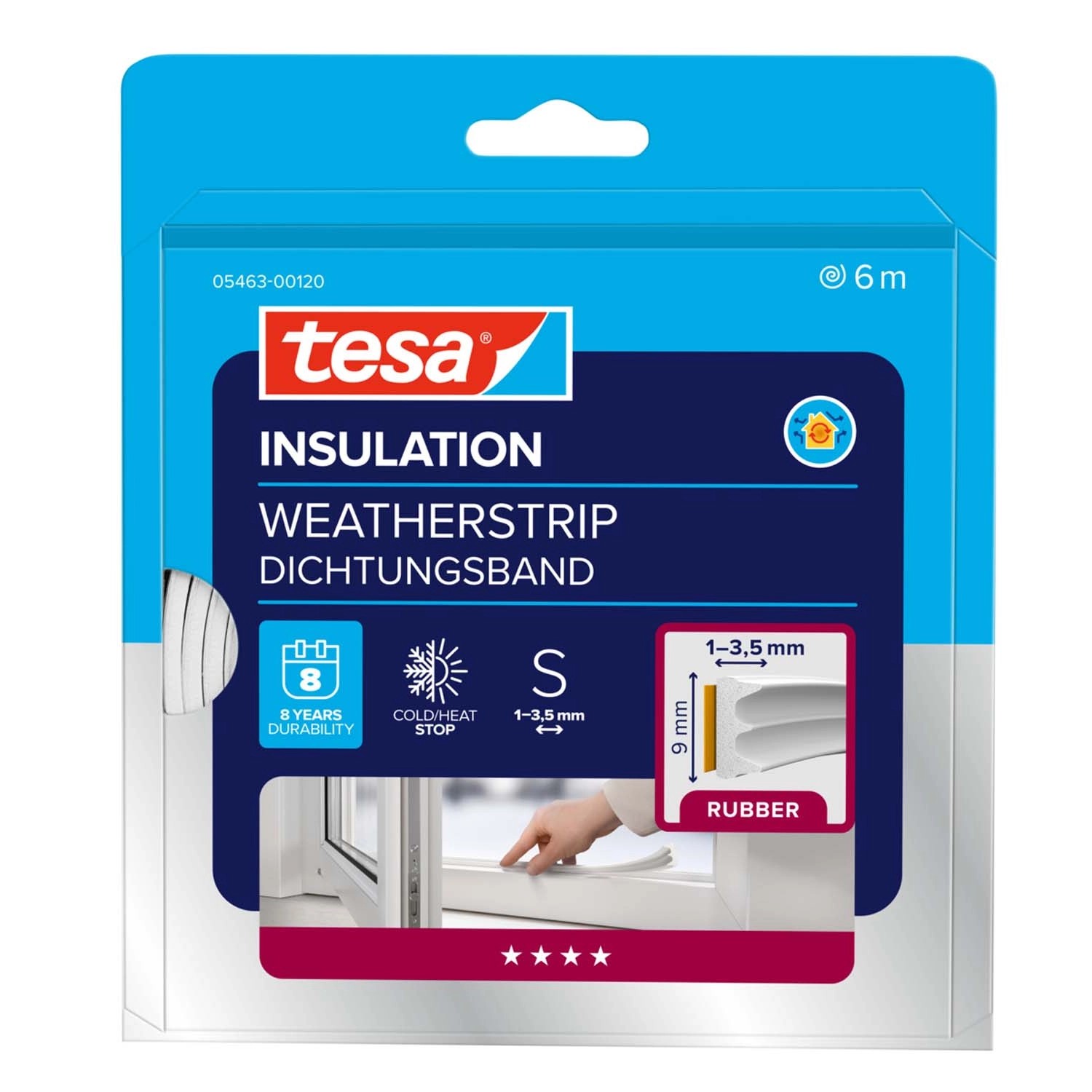 Tesa Uszczelka E-profile 9mm x 6m biała