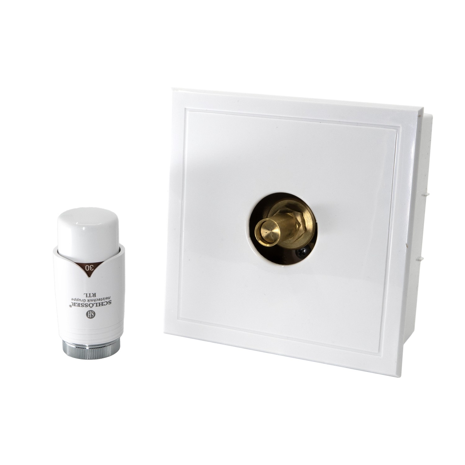 Schlösser Zestaw RTL kasetowy kwadratowy biały