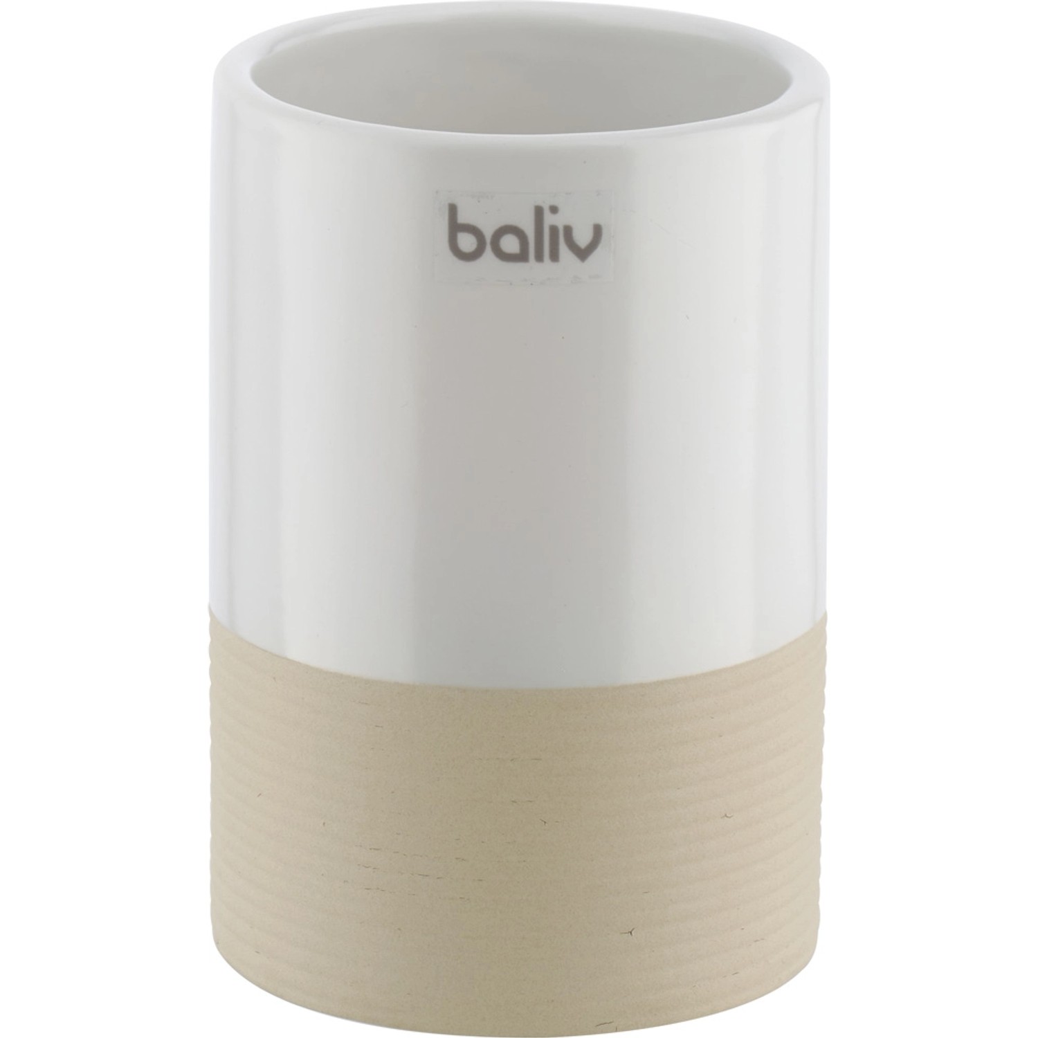 BALIV Kubek łazienkowy 210 biało-beżowy