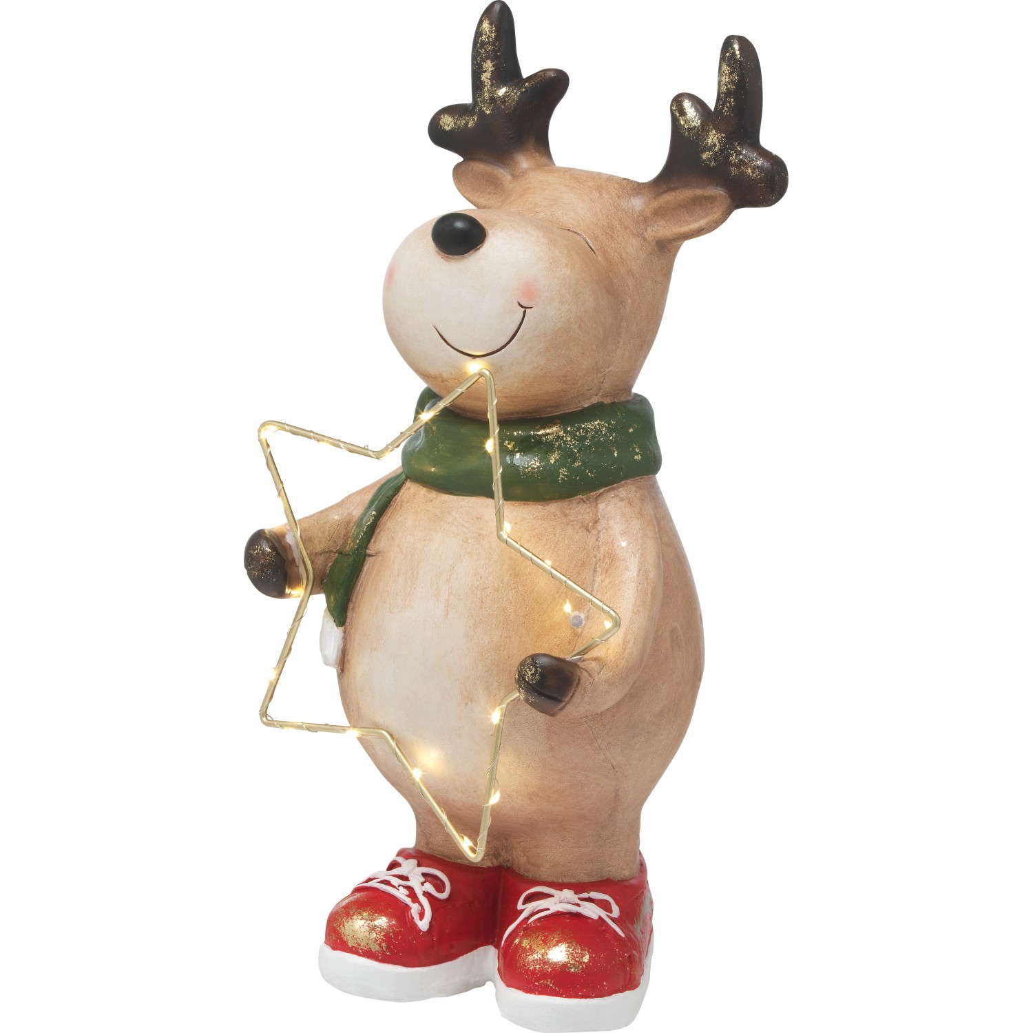 Figurka LED RENIFER z gwiazdą - wys. 45 cm