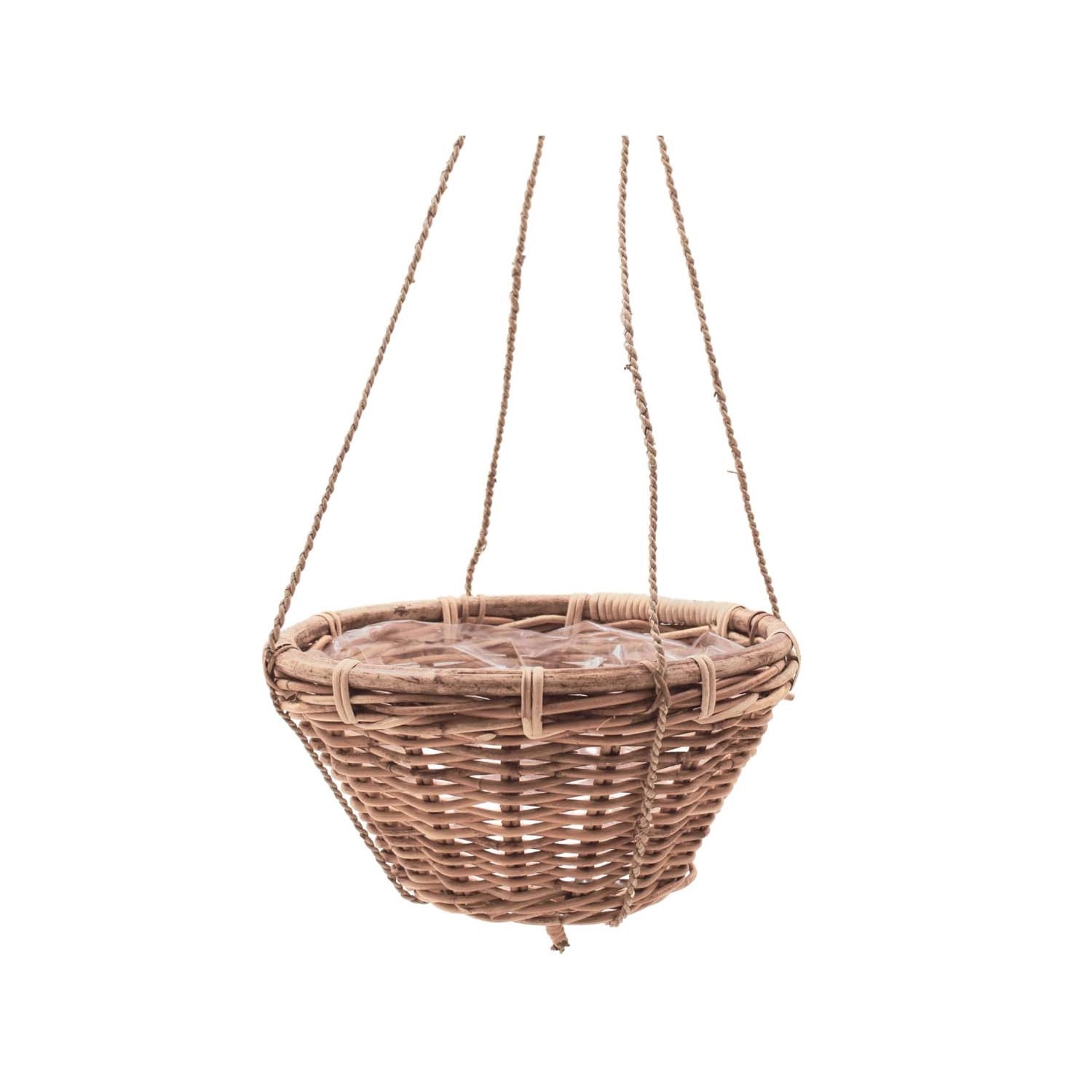 Osłonka rattan wisząca natural - 25 x 15 cm