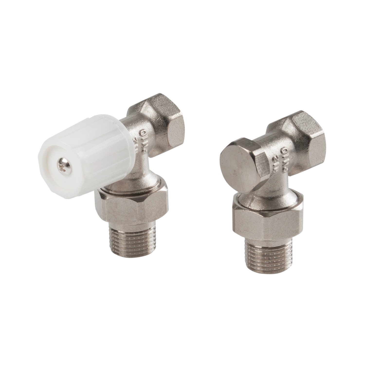 Hydroland Zestaw zaworów grzejnikowych kątowy 1/2"