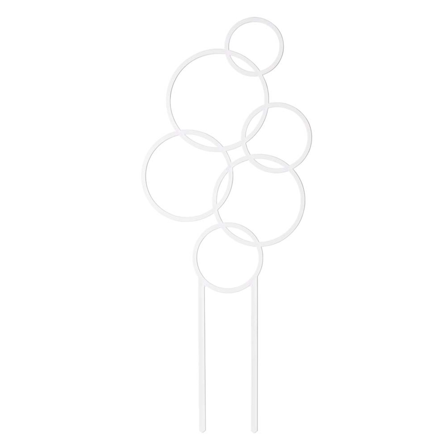 Podpora do roślin okręgi biały - 15 x 37,5 cm