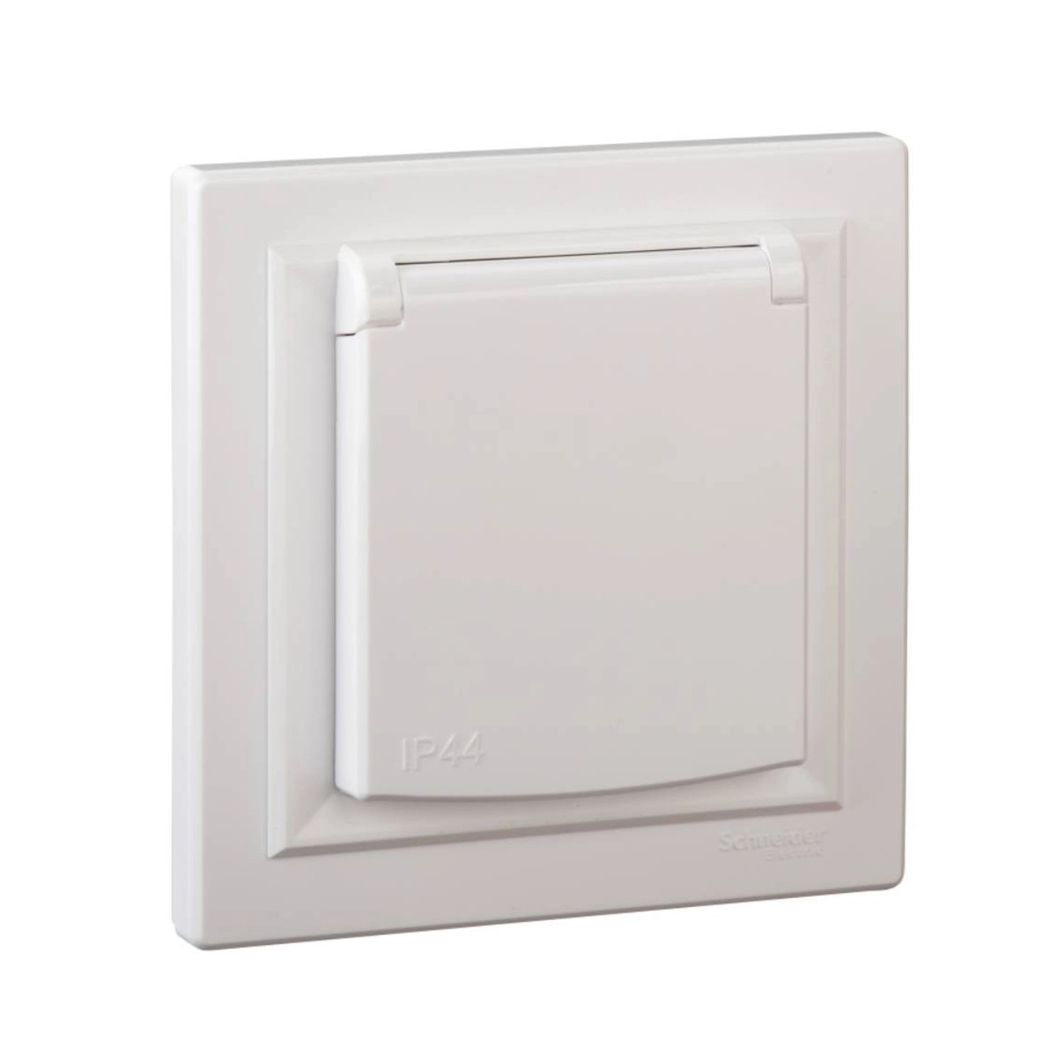 Schneider Gniazdo Asfora pojedyńcze IP44 do ramki białe