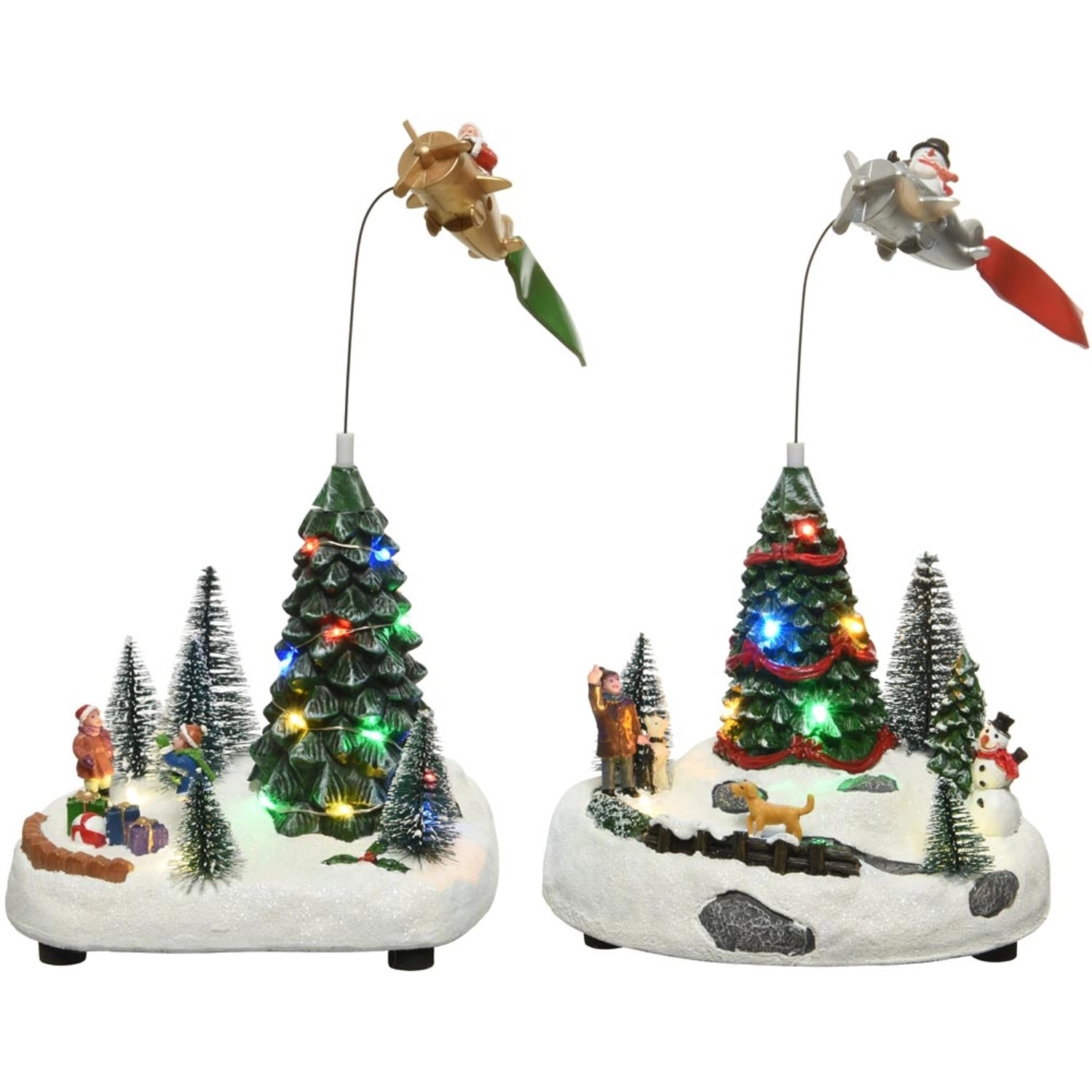 Dekoracja LED Scenka z samolotem 17 x 22,5 cm