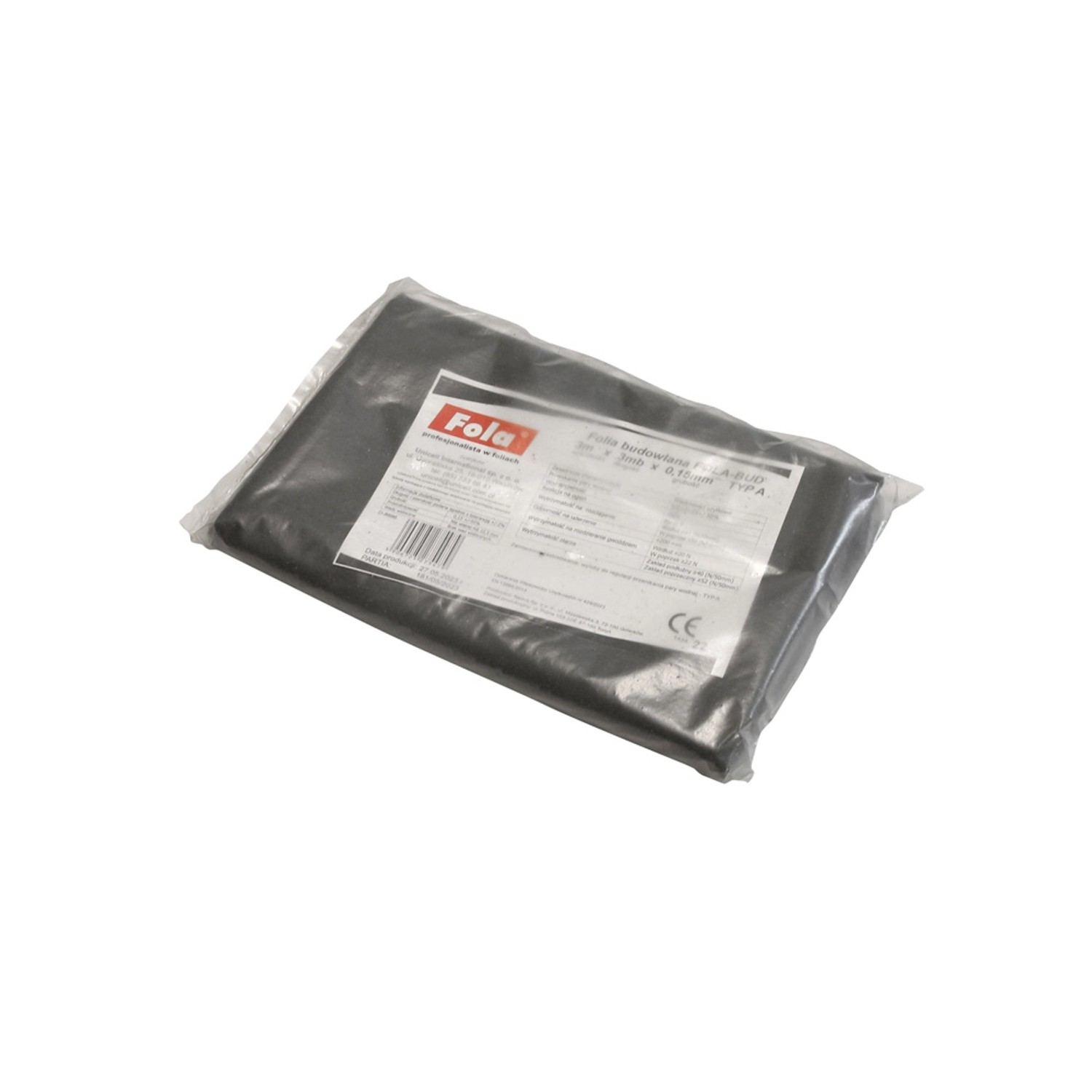 Fola Folia budowlana czarna 0,15 mm 3x3m