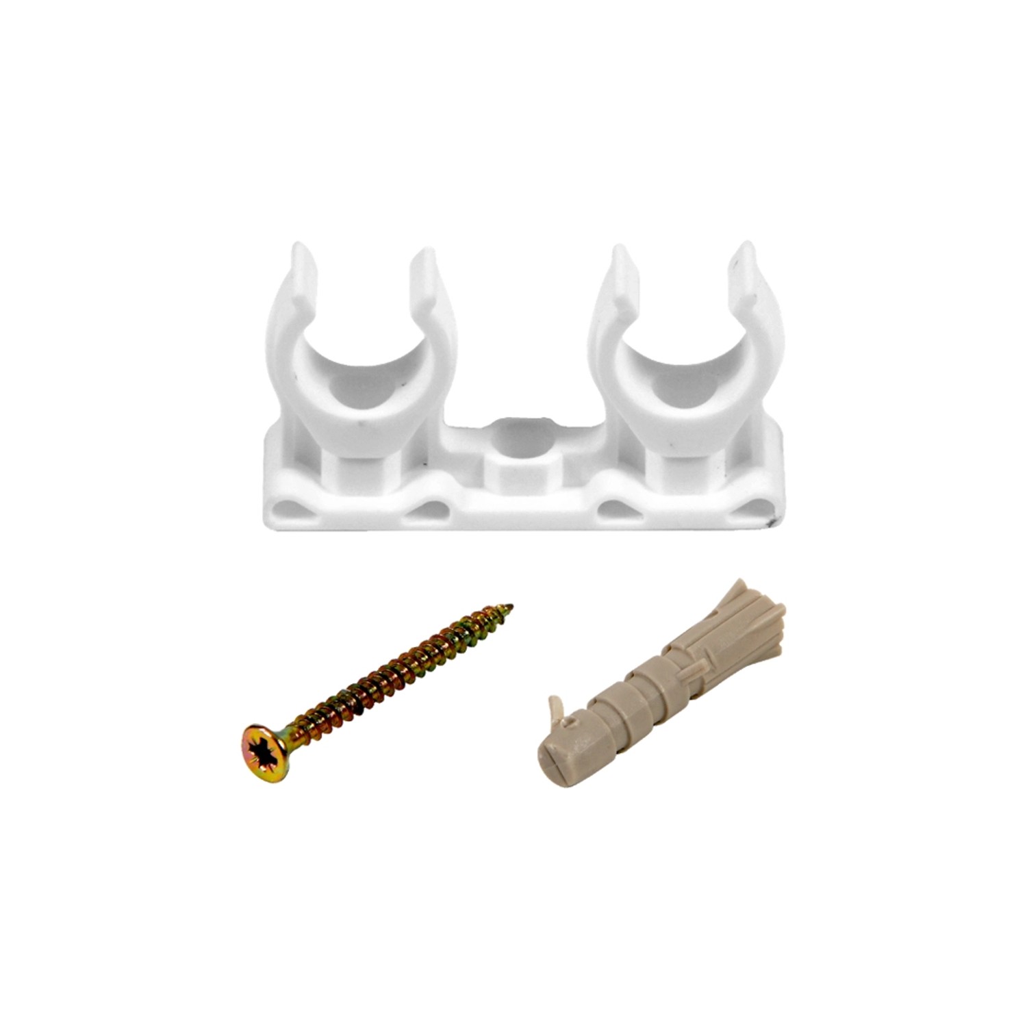 Uchwyt rury-5szt 16/18mm podwójny z kołkiem