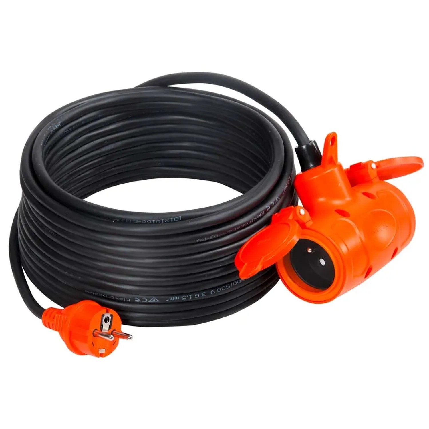 Jonex Przedłużacz 2x2P+Z 40 m czarny