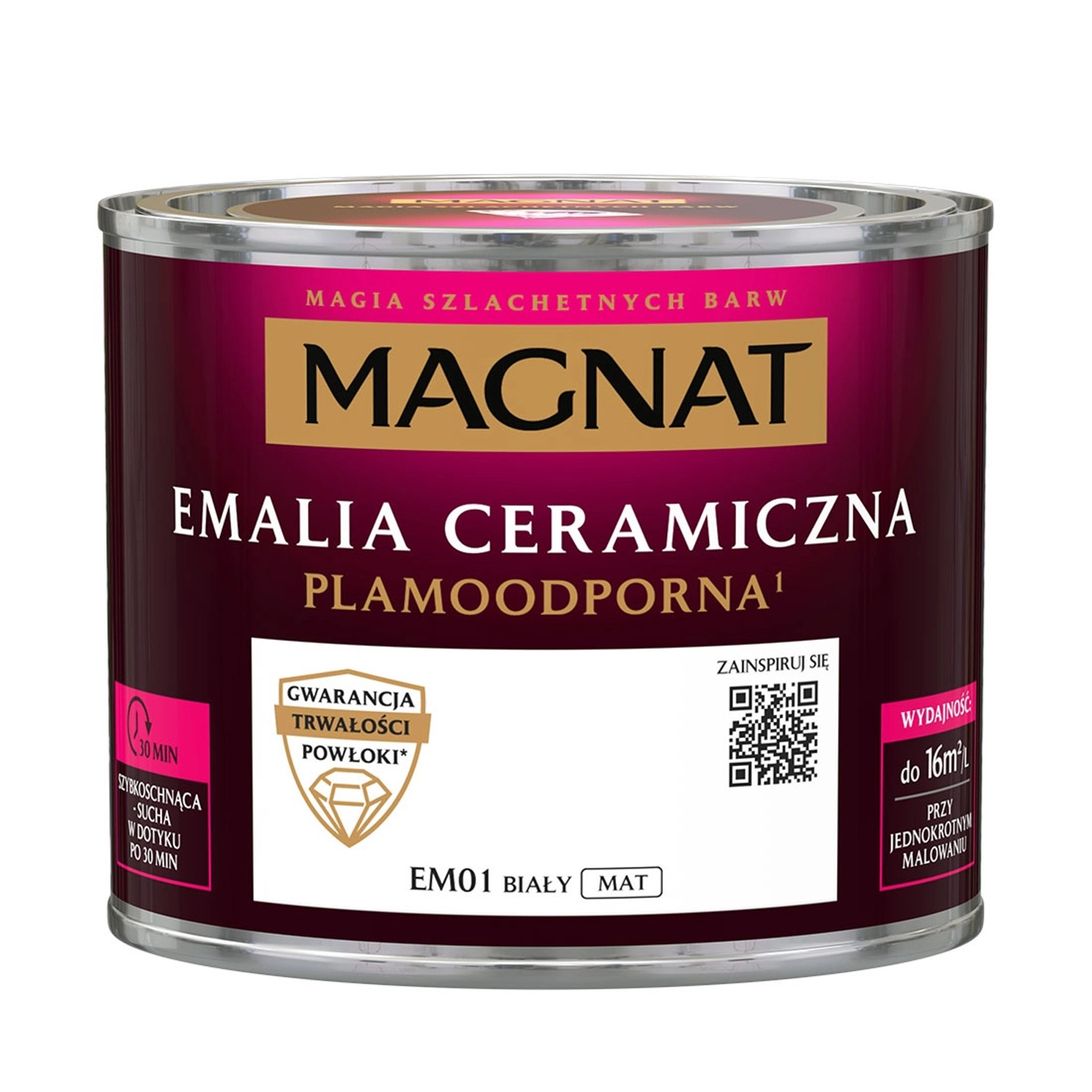 Magnat Emalia Ceramiczna biały mat 0,5L