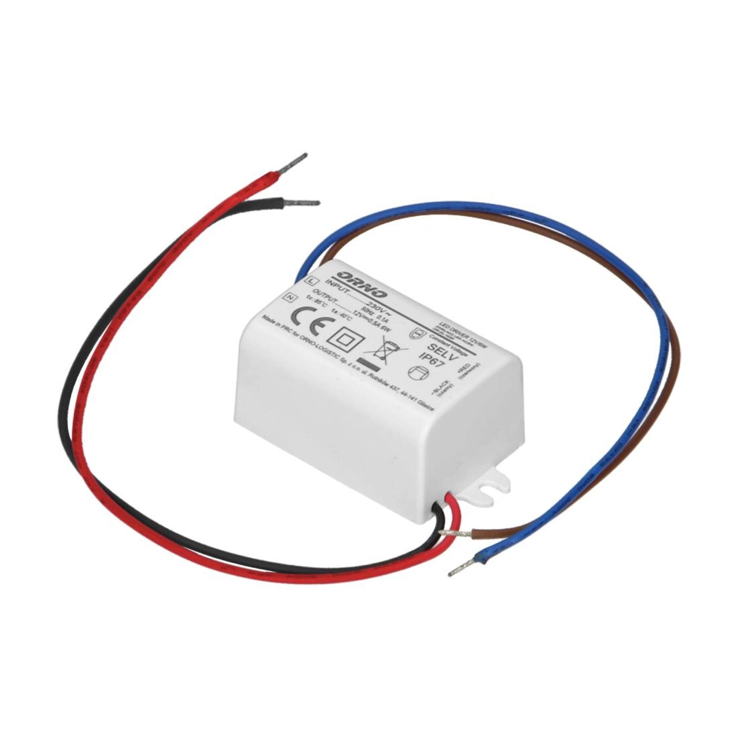 Orno Zasilacz do LED 6W do puszki 12VDC IP67