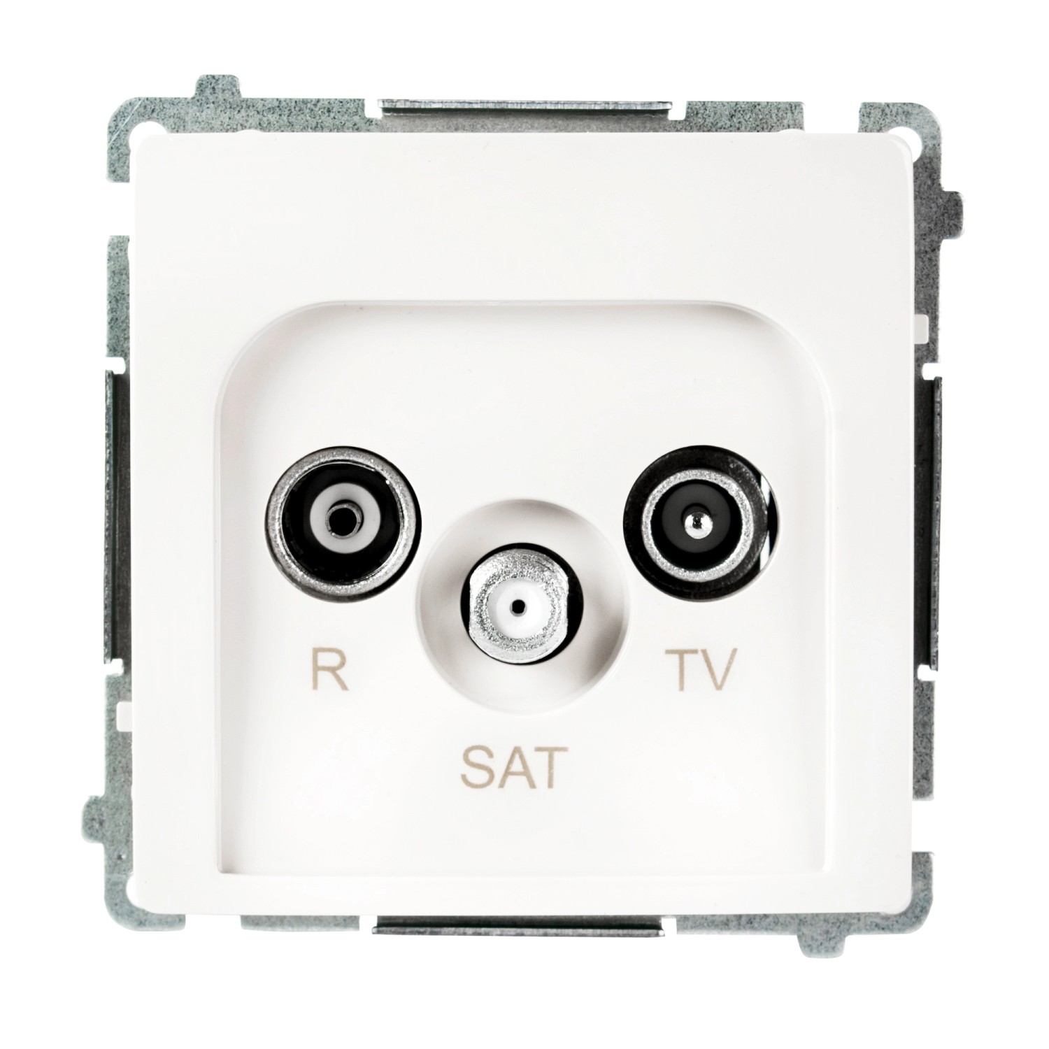 Simon Gniazdo Basic Moduł RTV SAT białe