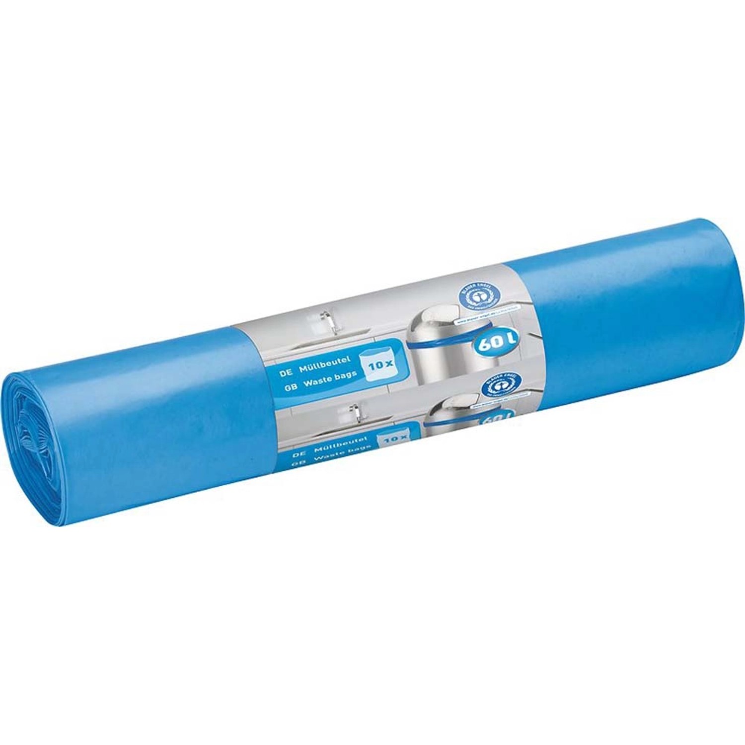 Worki na śmieci niebieskie 60 l 10 sztuk
