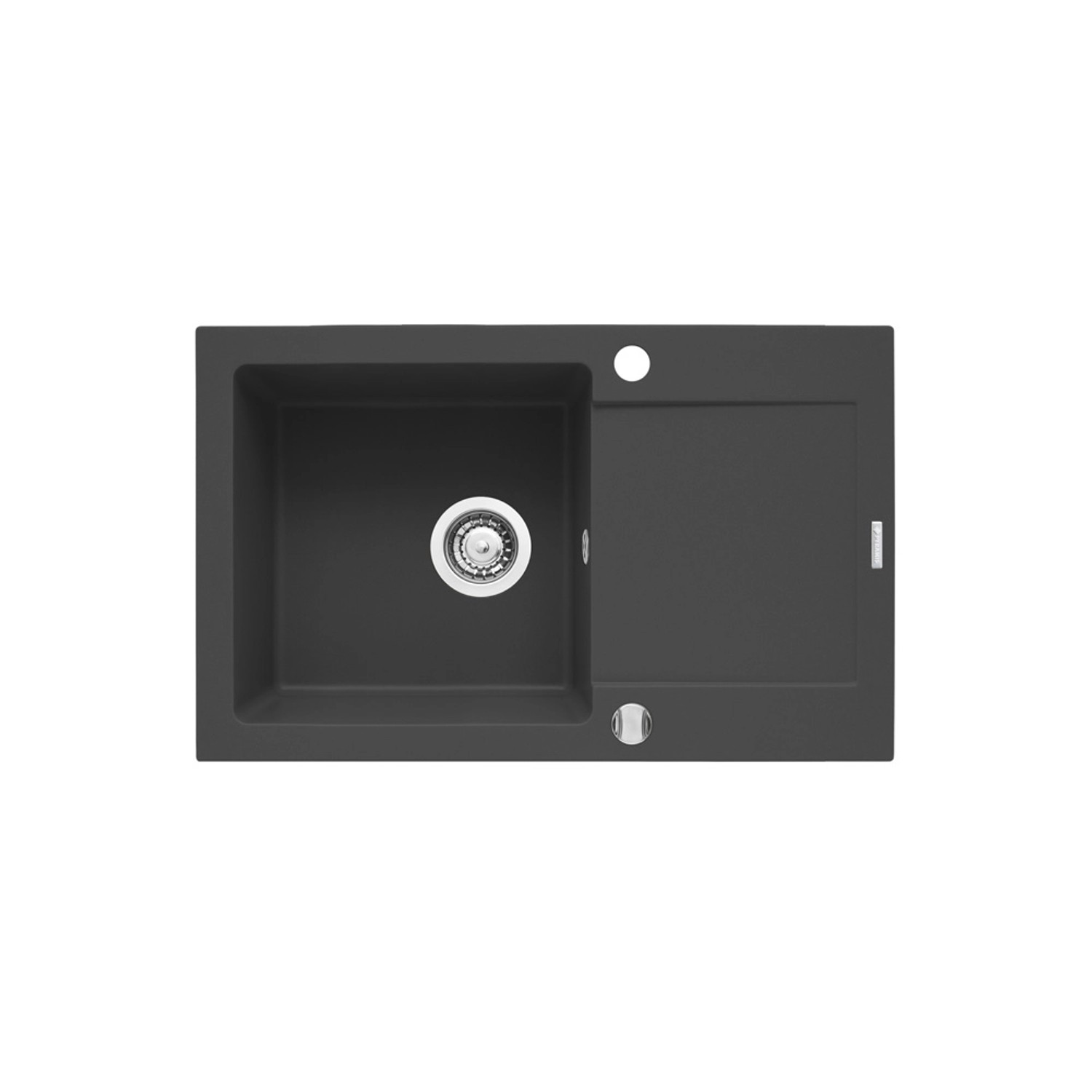 Pyramis Zlewozmywak Poros XL 1-kom. karbon 79x50 cm