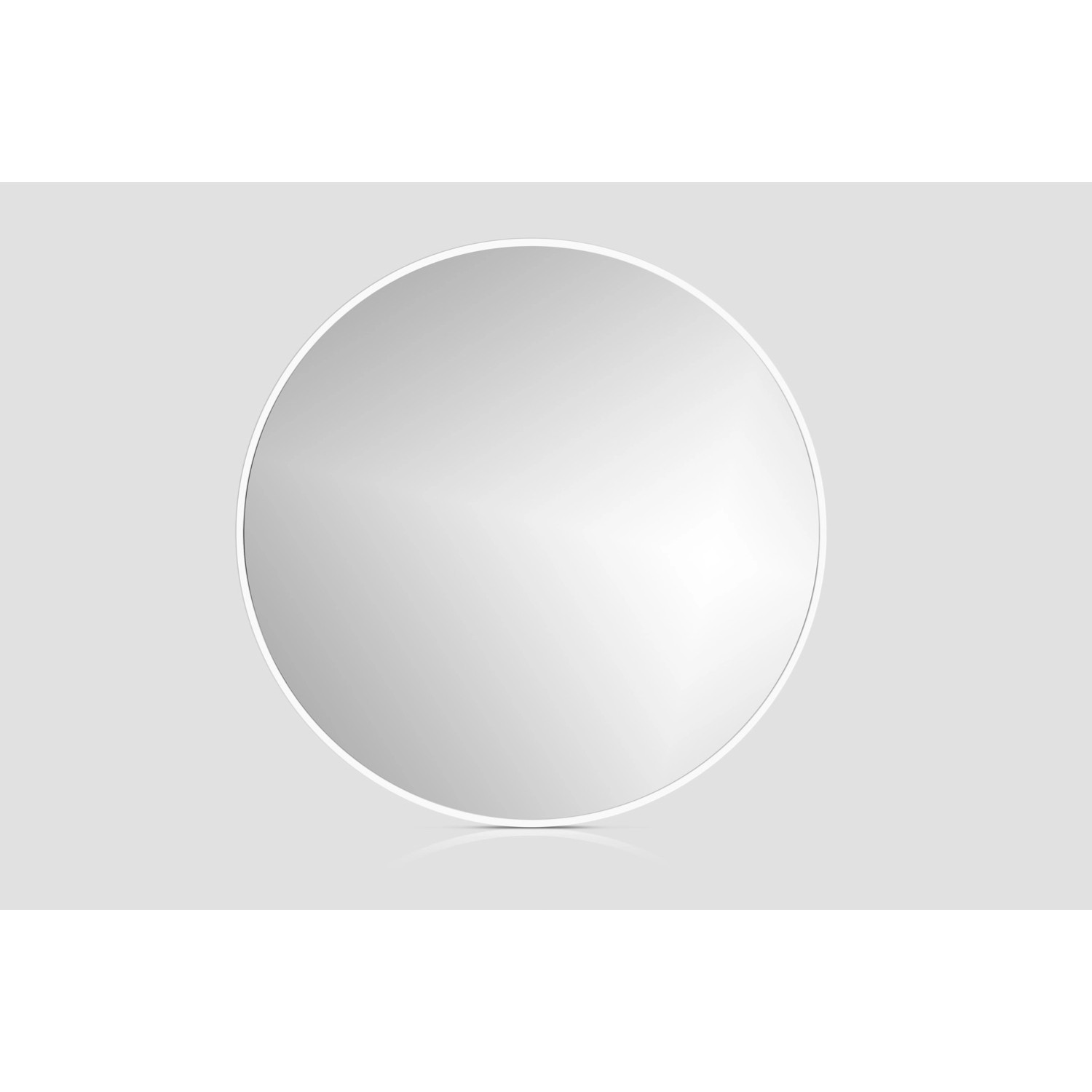 Lustro bez LED Round Line biała rama 80