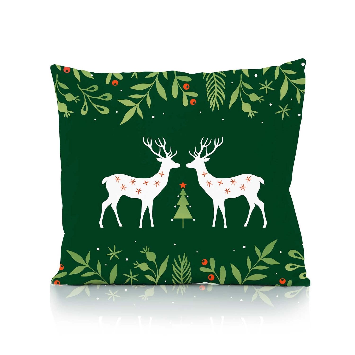 Faro Poszewka świąteczna HOLLY JOLLY 45x45 cm zielona