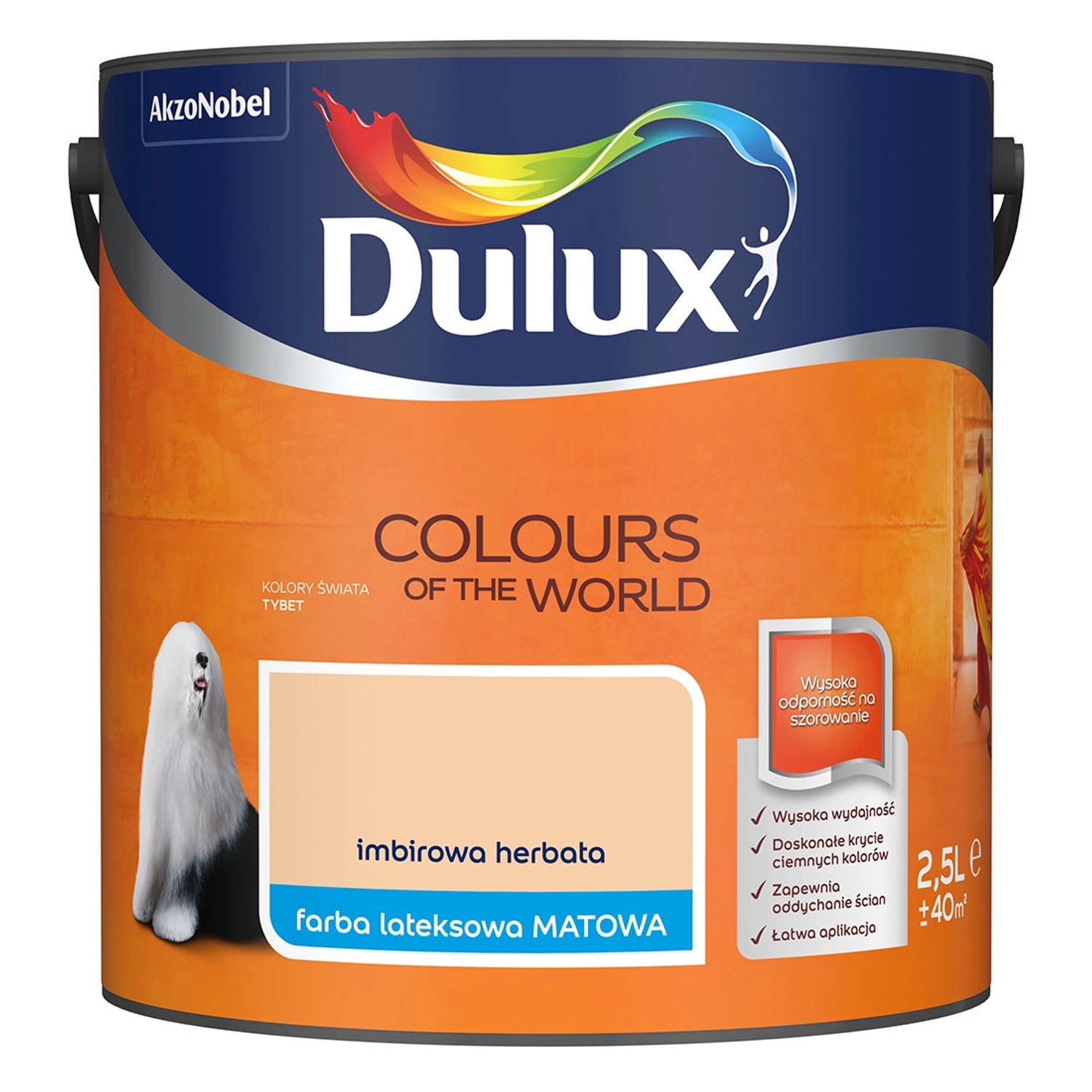 Farba Dulux Kolory Świata imbirowa herbata 2,5 l
