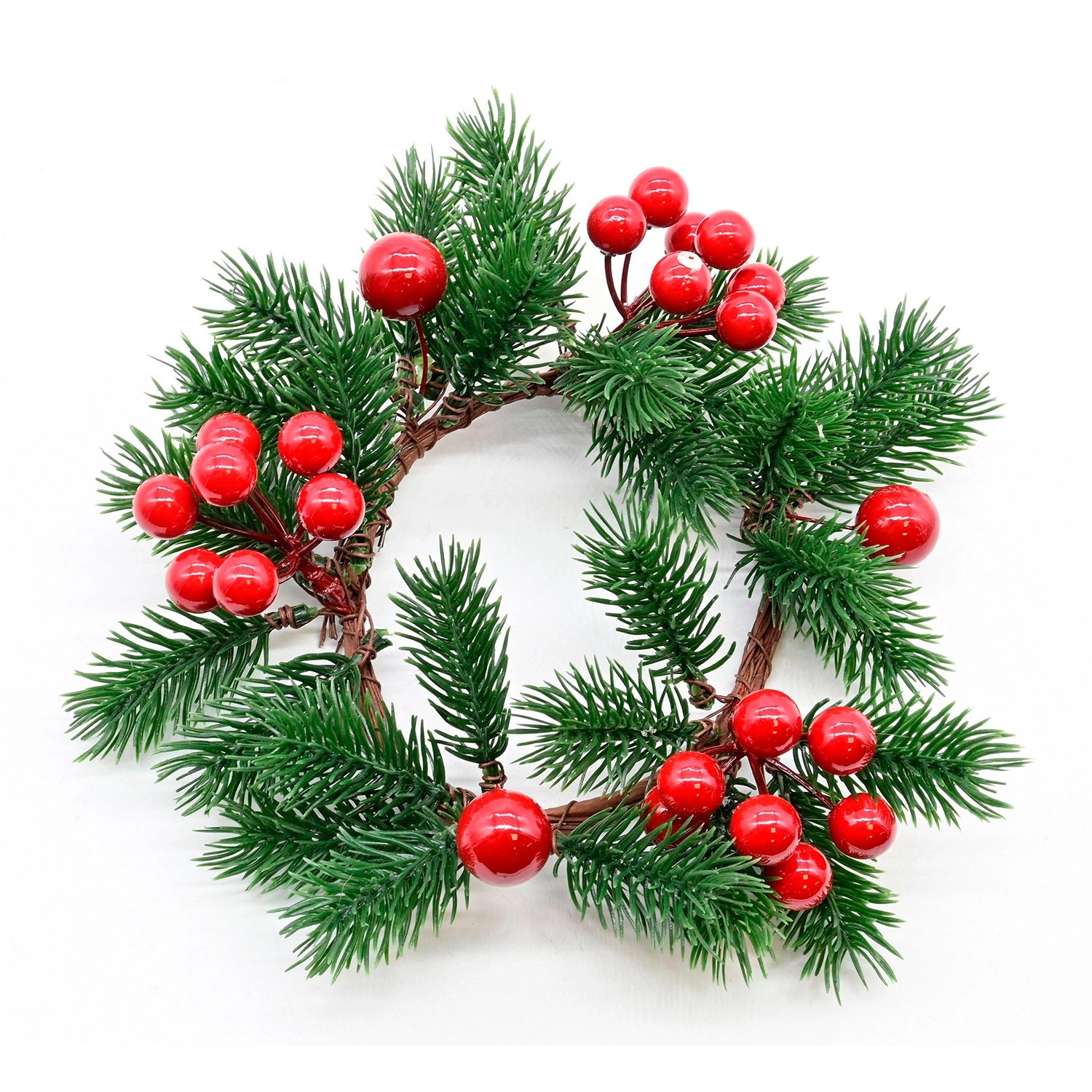 Wianek ozdobny z jarzębiną - 17x10 cm