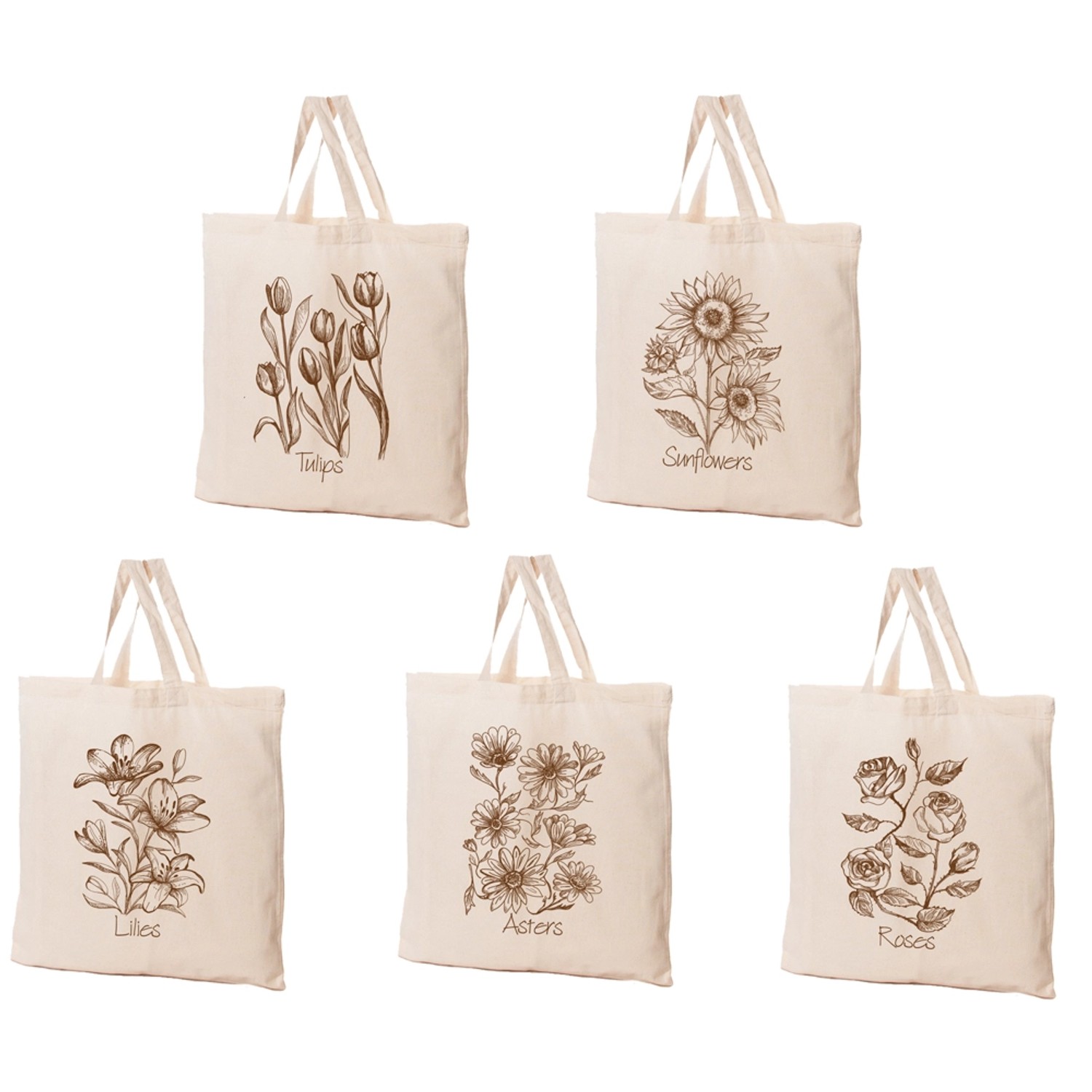 Torba bawełniana ecru nadruk 38x42cm