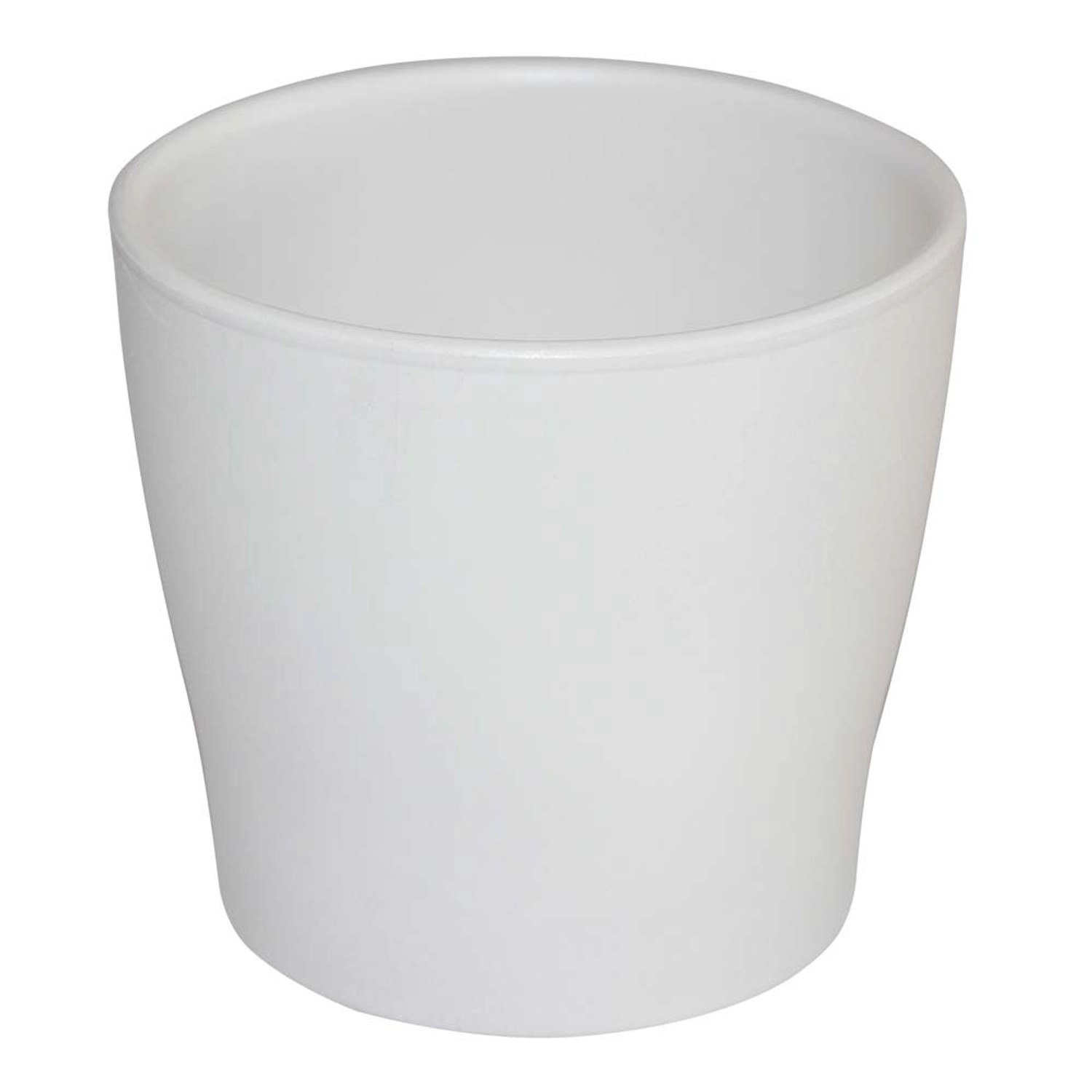 Ceramik Donica Toskania biała struktura - śr. 16 cm