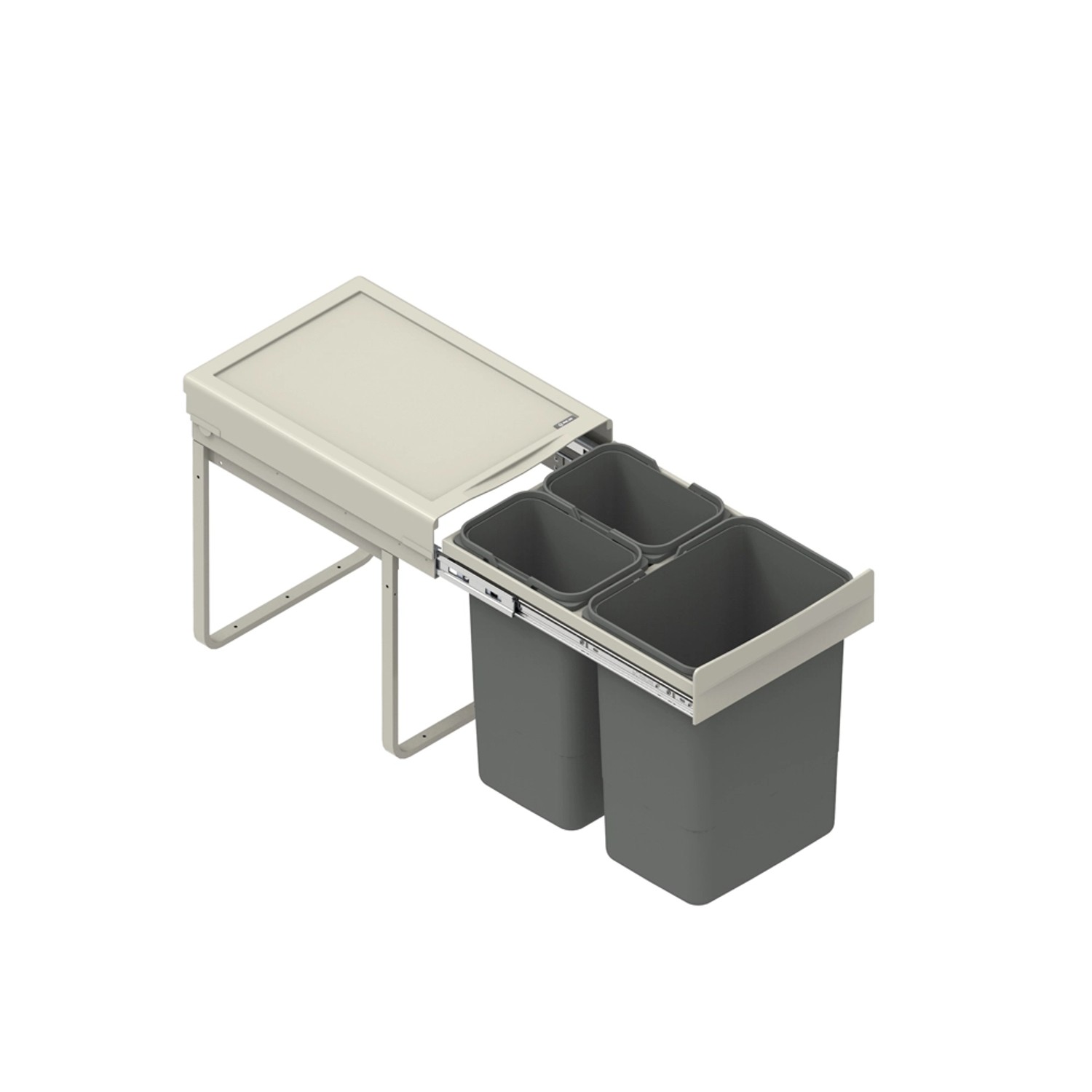 Pojemnik na odpady JC 40 potrójny wys. 44 cm