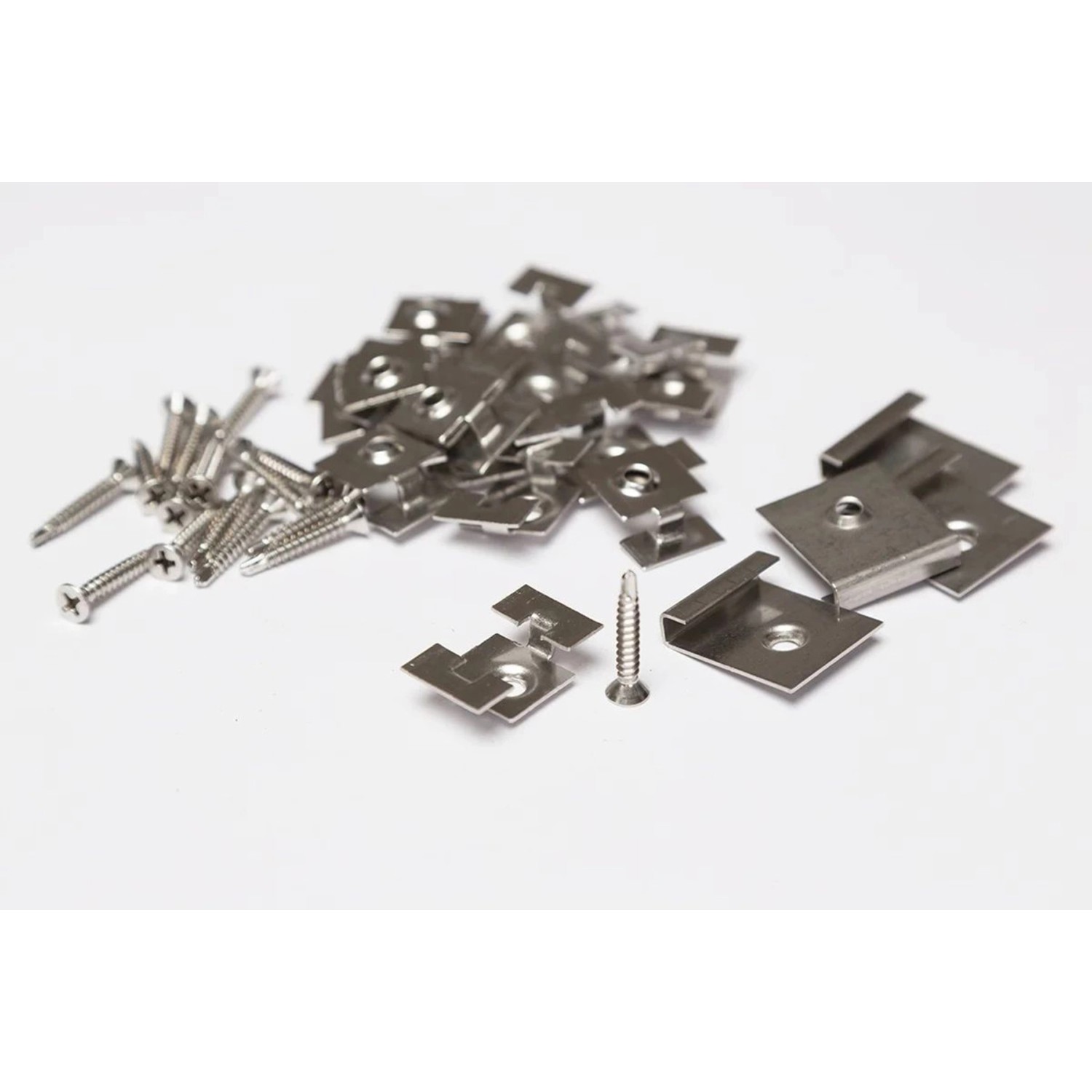 Klipsy montażowe do aluminium ze stali nierdzewnej