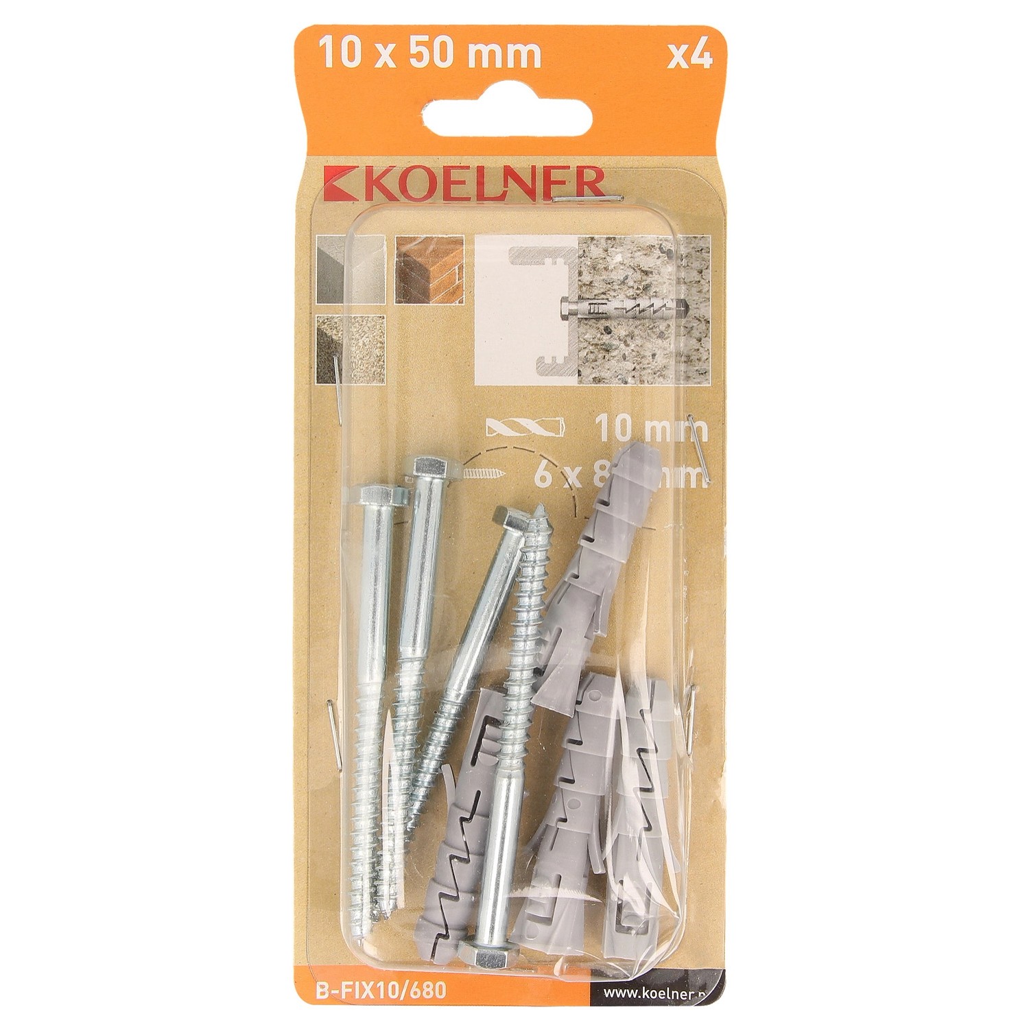 Rawlplug Kołek FIX rozporowy z wkrętem 10 mm 4 szt.