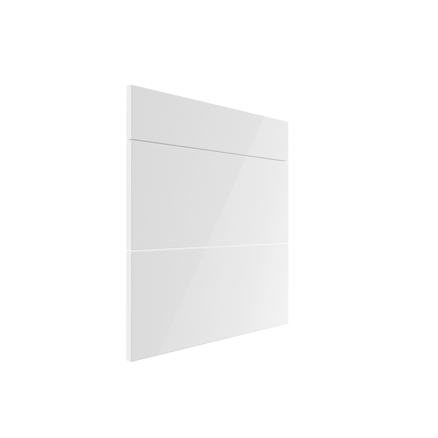 Trzy fronty do szafki z szufladami Roma 60 cm biały połysk