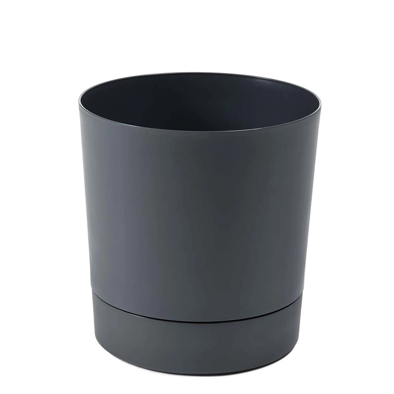 Doniczka Aura z podstawką antracytowa recycled - 38 cm