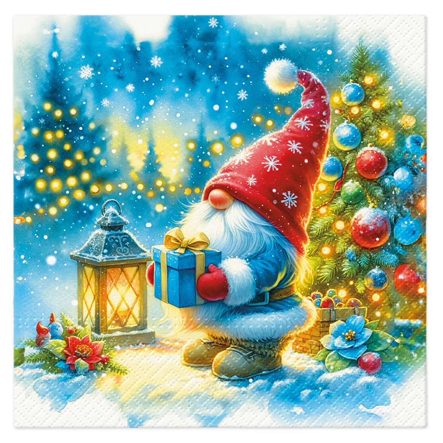 Serwetki świąteczne GNOM GIFT - 33x33 cm 20 szt.