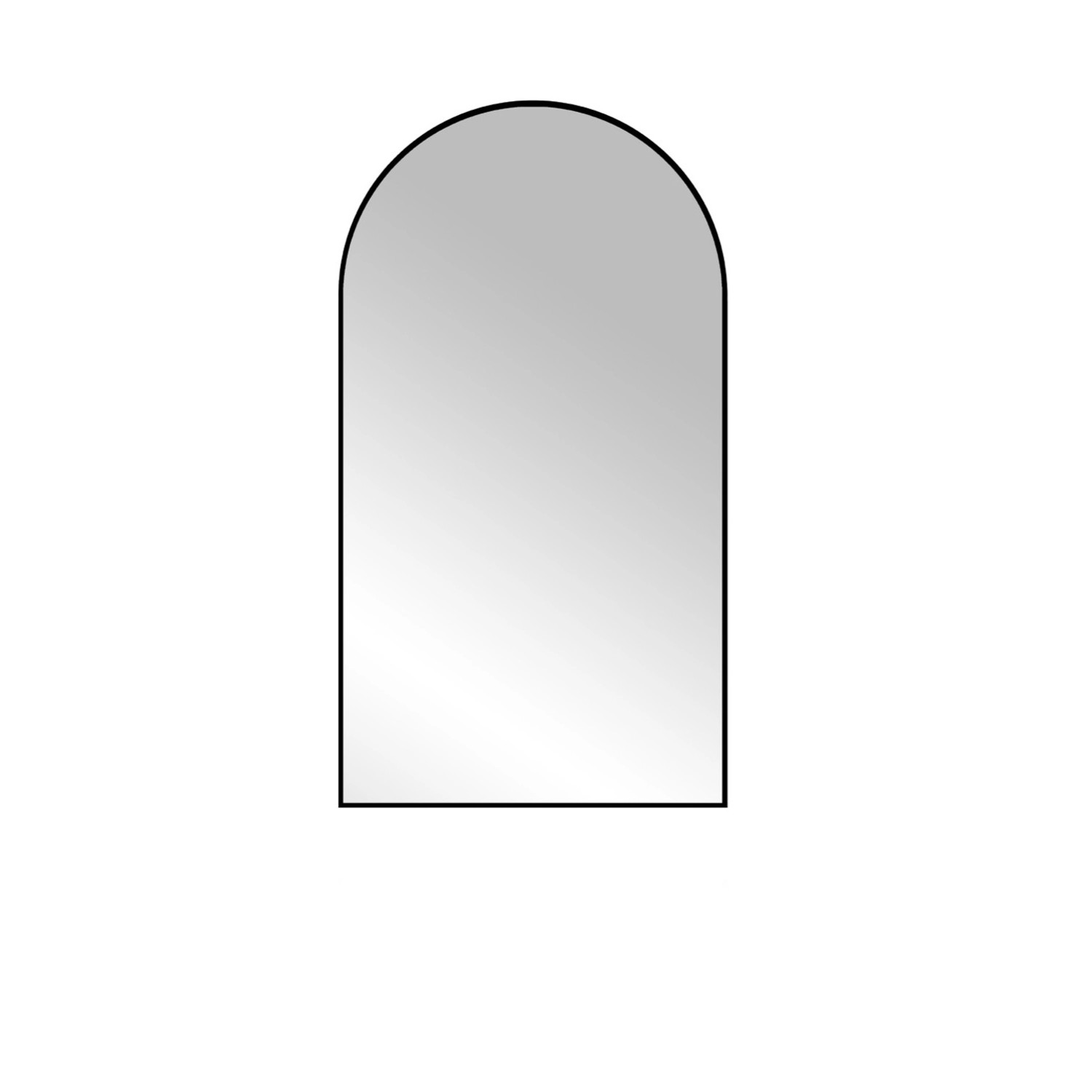 Lustro bez LED Portal Line czarna rama 80x50