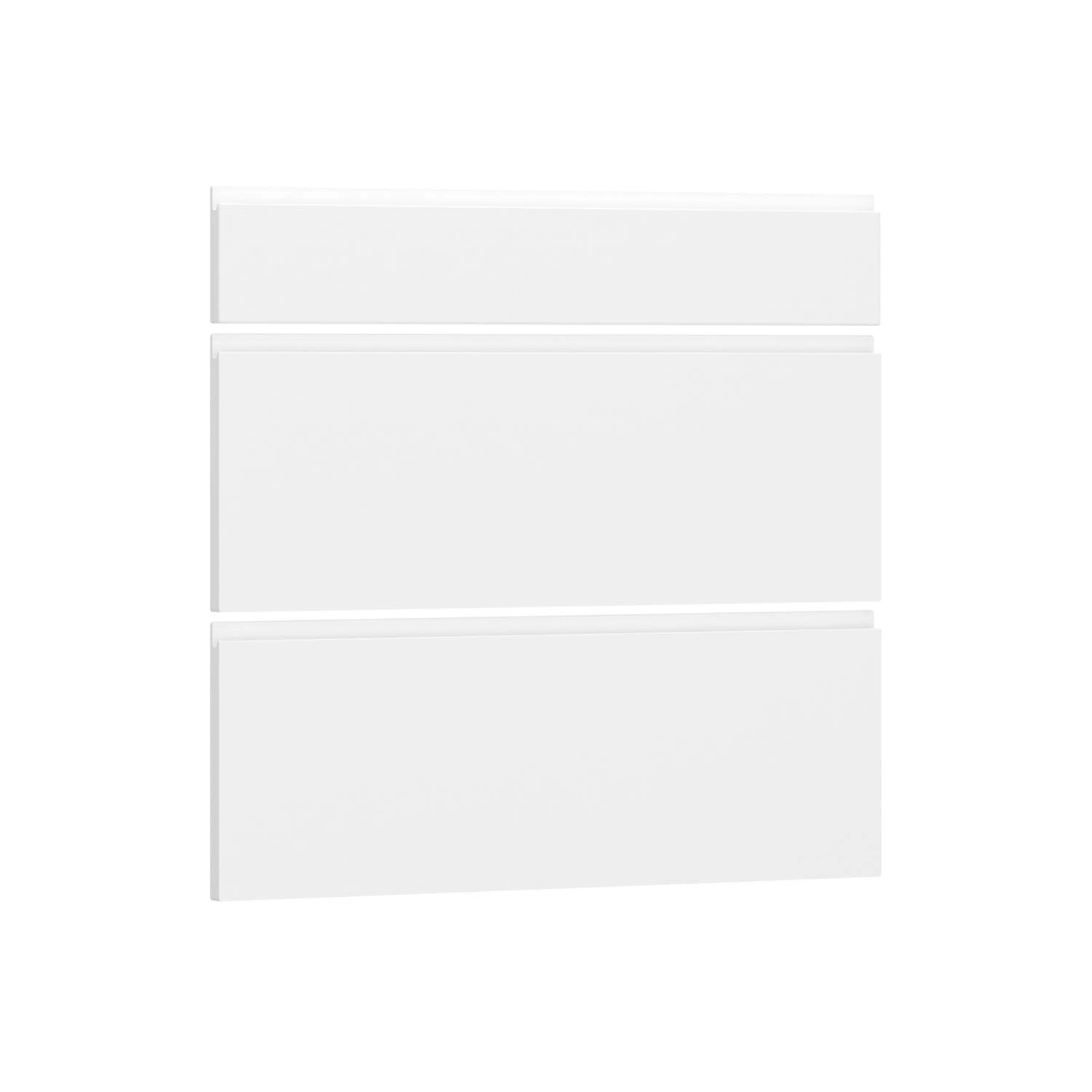 Trzy fronty Verona do szuflad 80 cm biały połysk