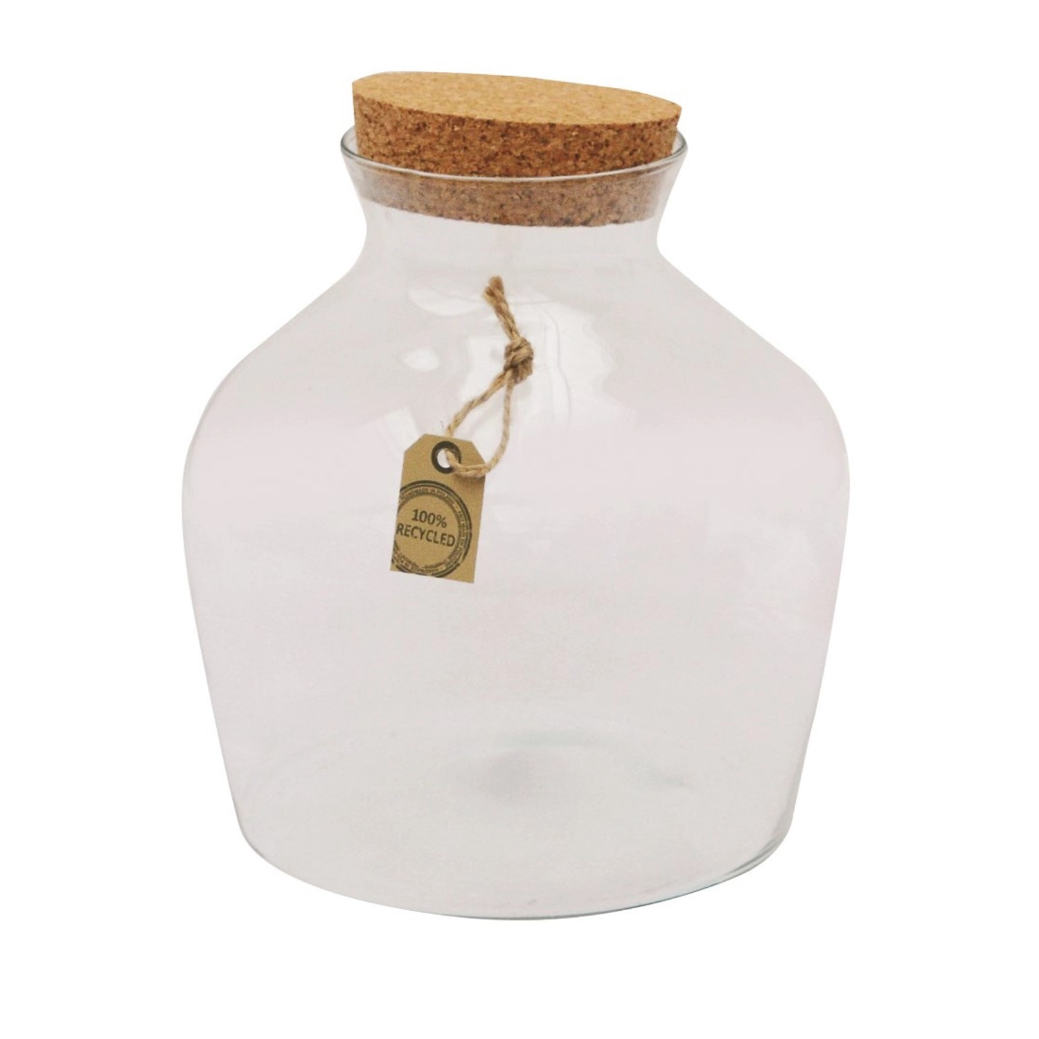 Balon mały z korkiem Eco szkło wys. 25 cm