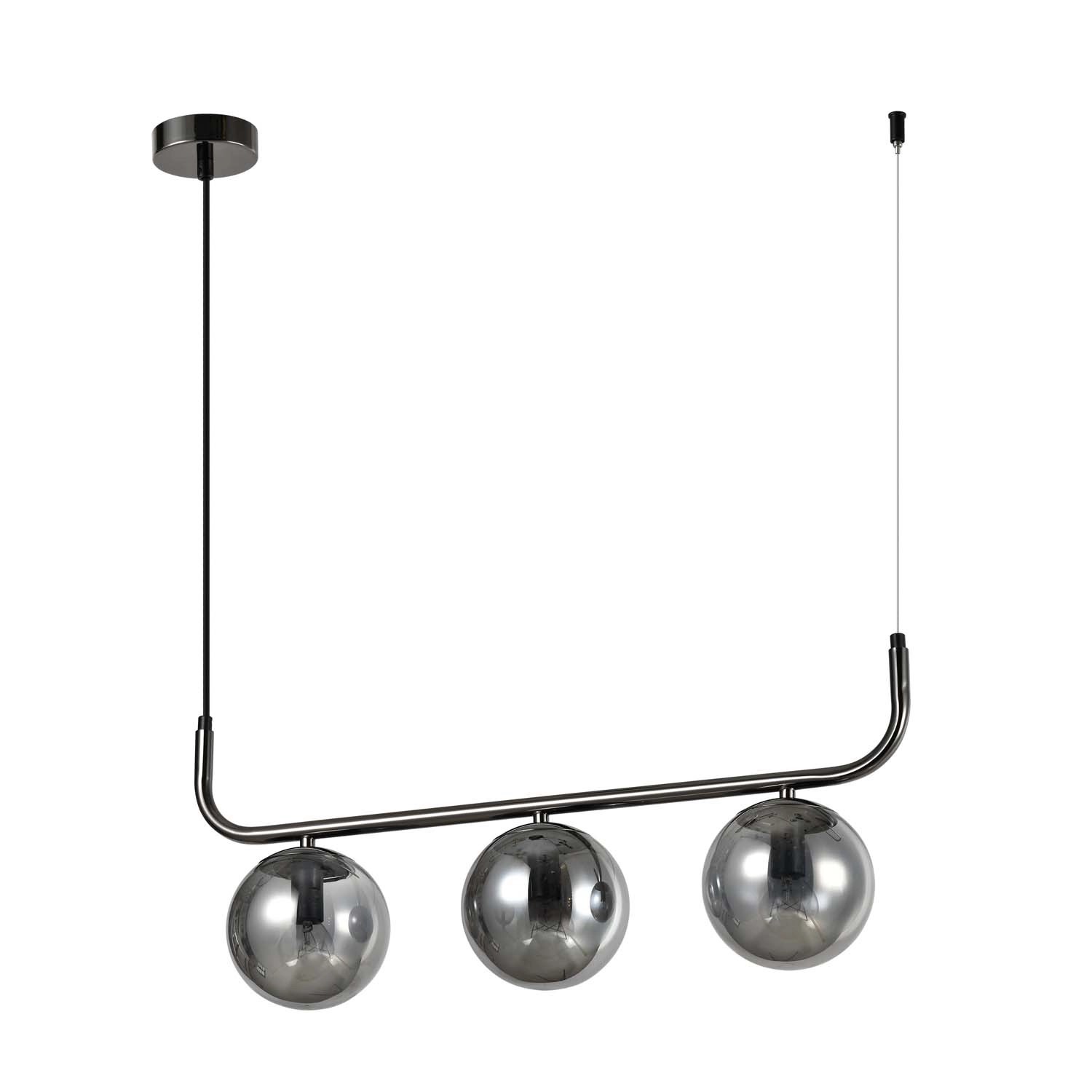 Light Prestige Lampa wisząca Alisa 3 linia 3xE14 max. 10W LED grafitowa