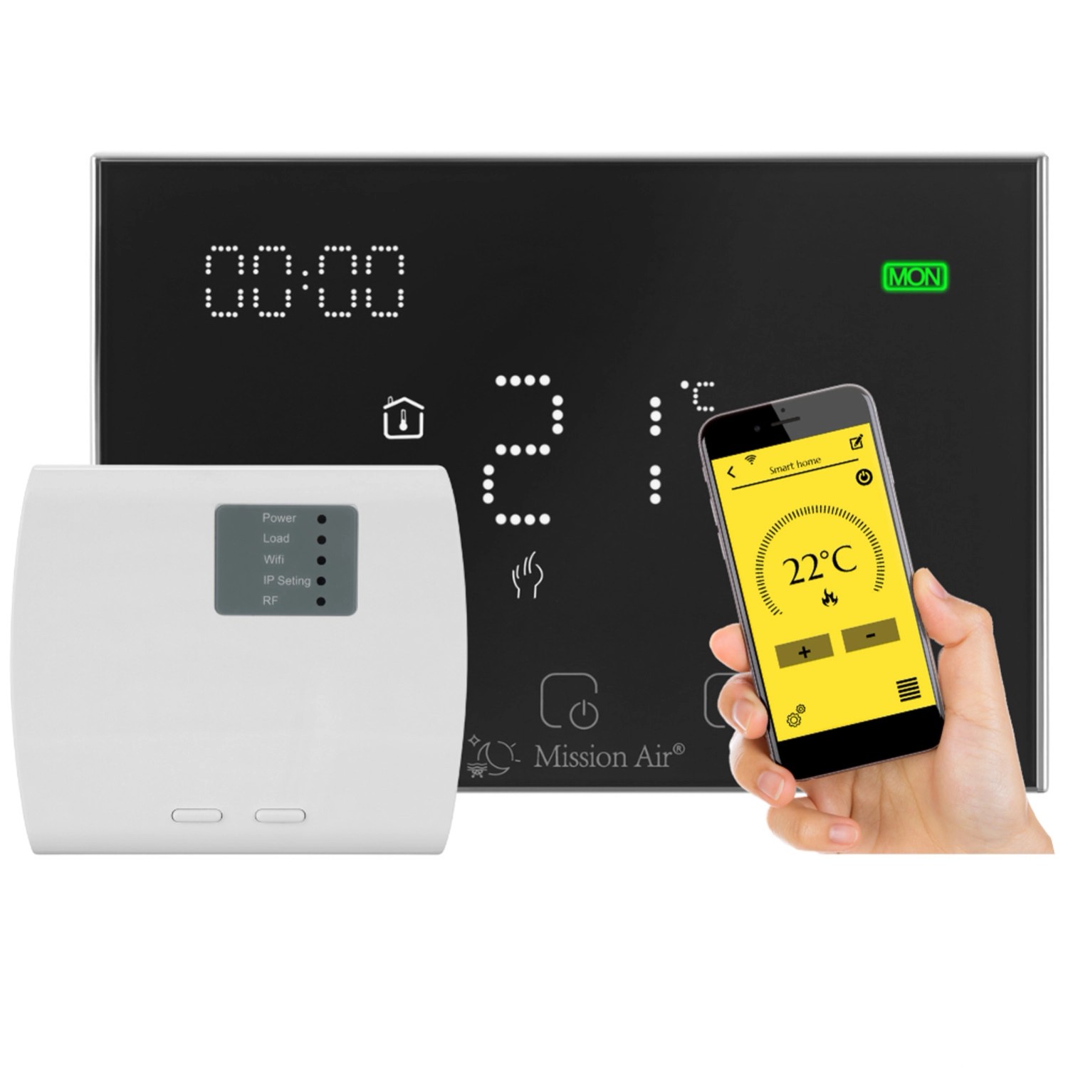 Mission Air Regulator programowalny Gemini czarny WiFi