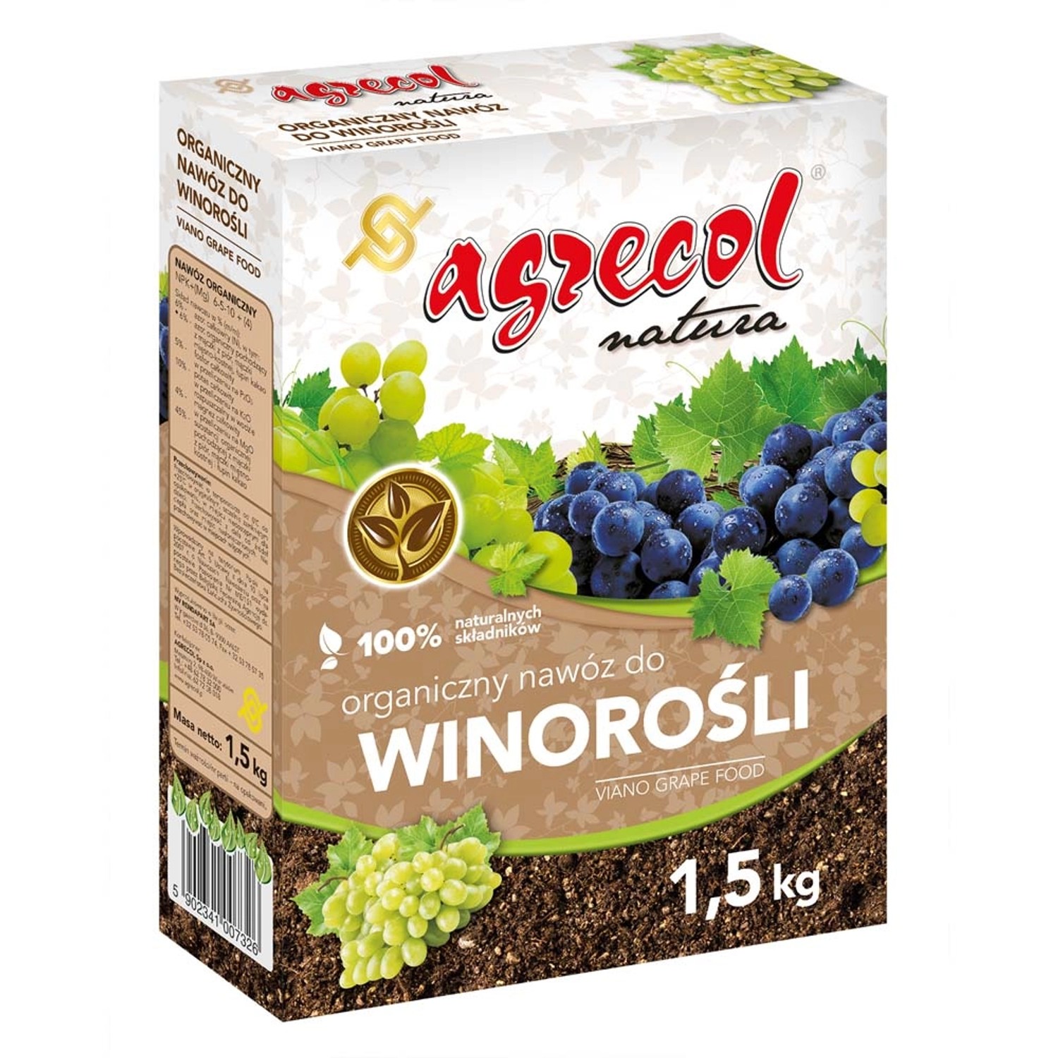 Agrecol Nawóz organiczny do winorośli 1,5 kg.