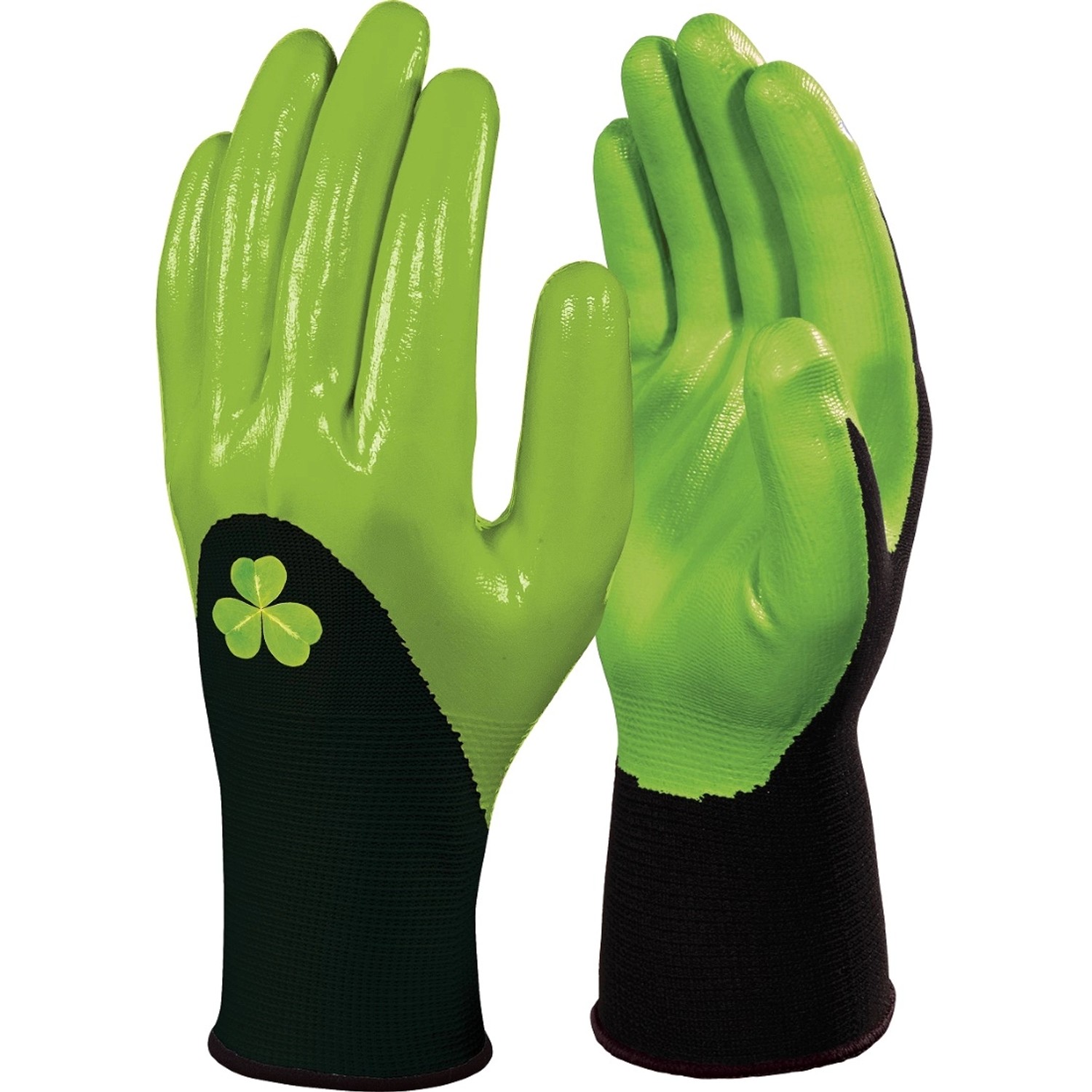 Rękawica DPVE715VE06 z poliestru . Powłoka nitrylowa zielona roz 6