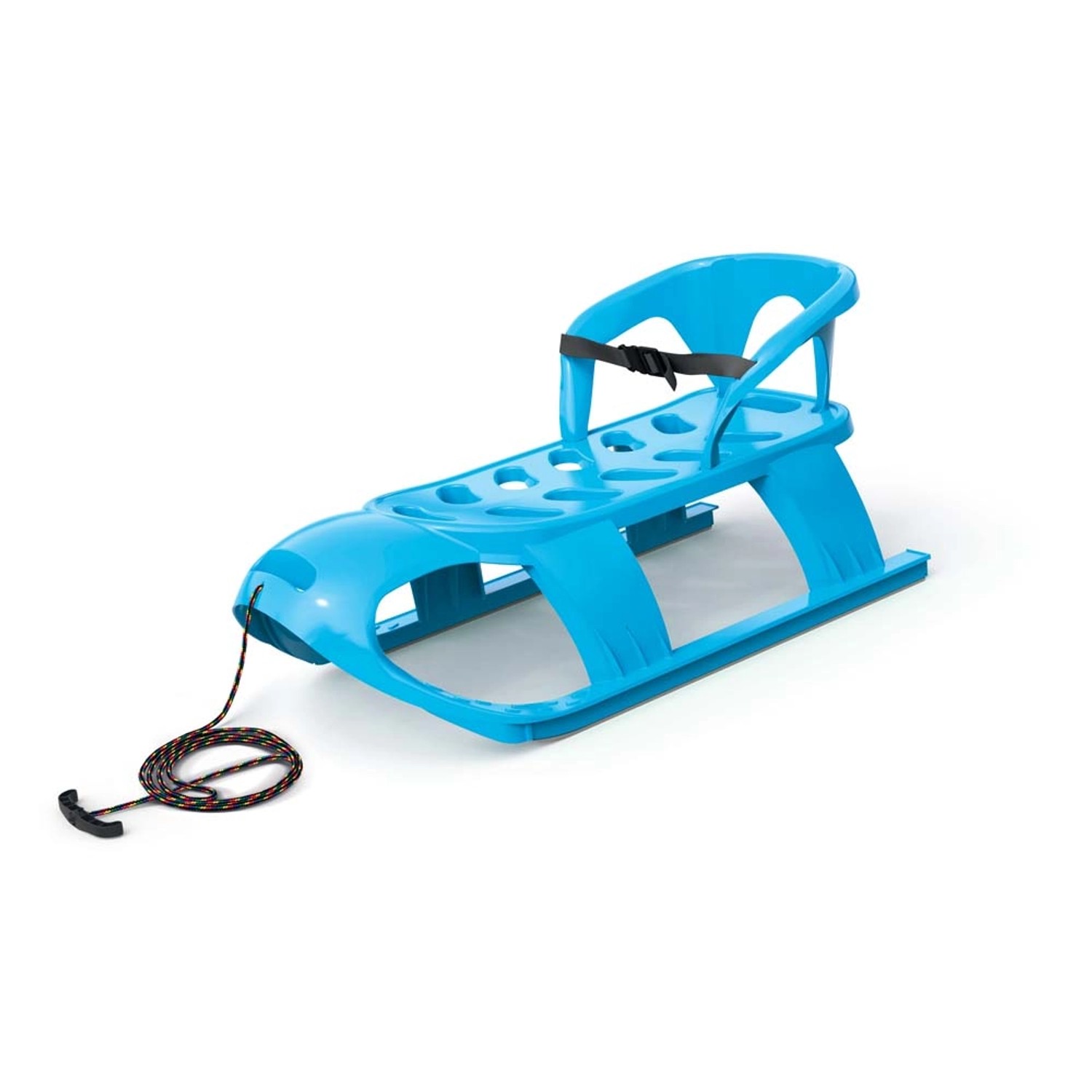 Sanki Bezzy Seat niebieskie z oparciem - 88 x 45,2 x 42 cm