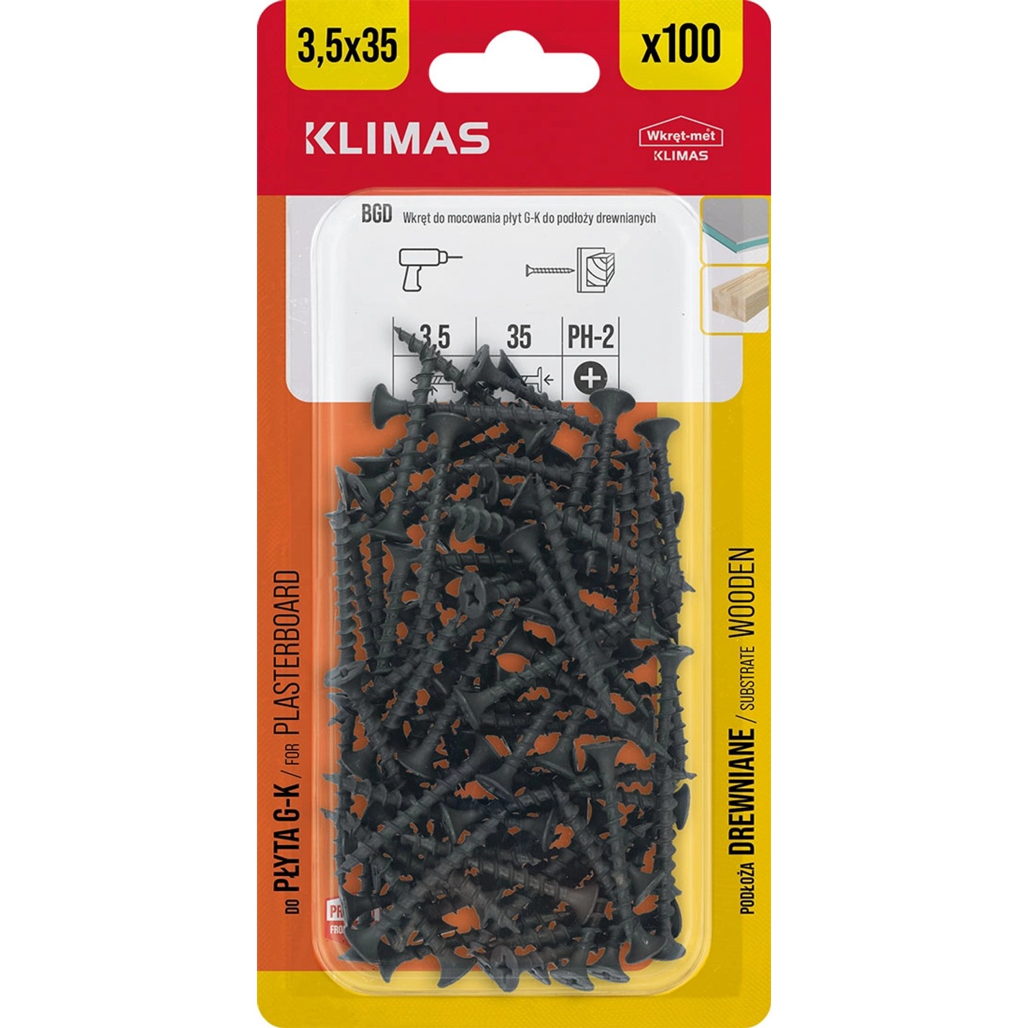 Wkręt-met Wkręt fosfatowany do drewna 3,5 mm x 35 mm