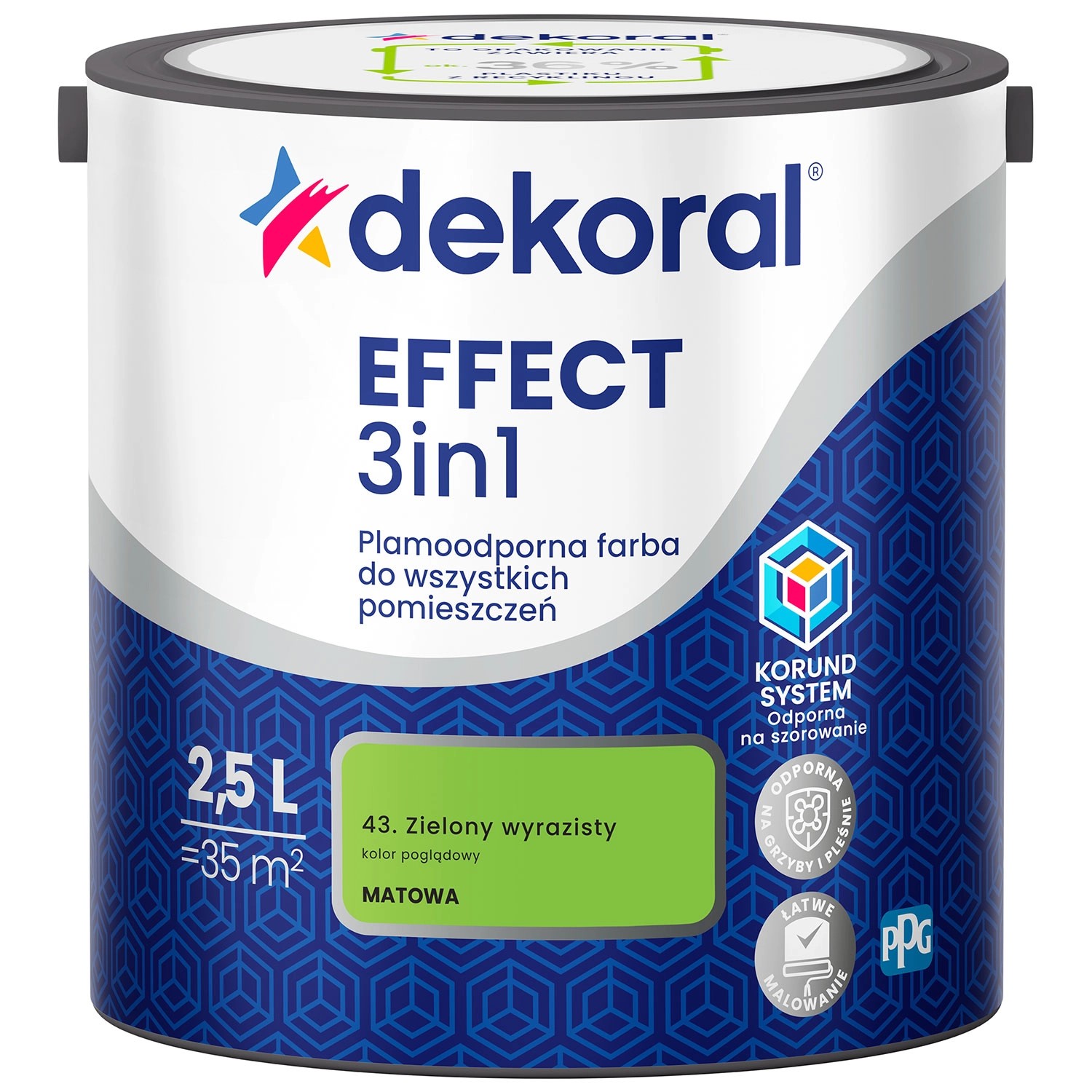 Farba Dekoral Effect 3w1 zielony wyrazisty 2,5l