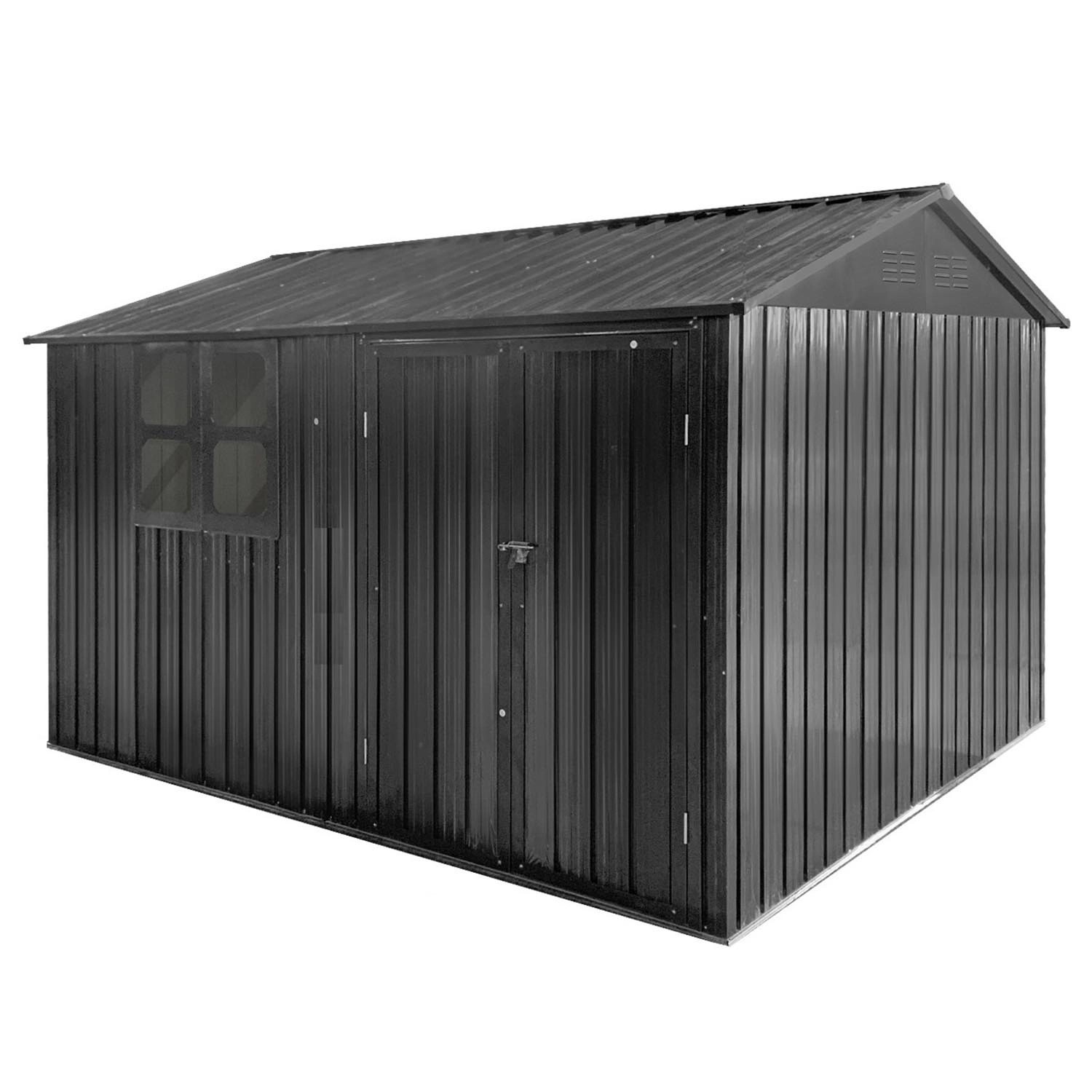 Domek ogrodowy Tracy antracyt - 313 x 260 cm, wys. 206 cm