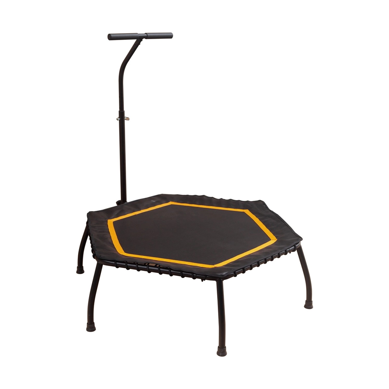 Trampolina fitness sześciokątna z uchwytem 112 x 112cm