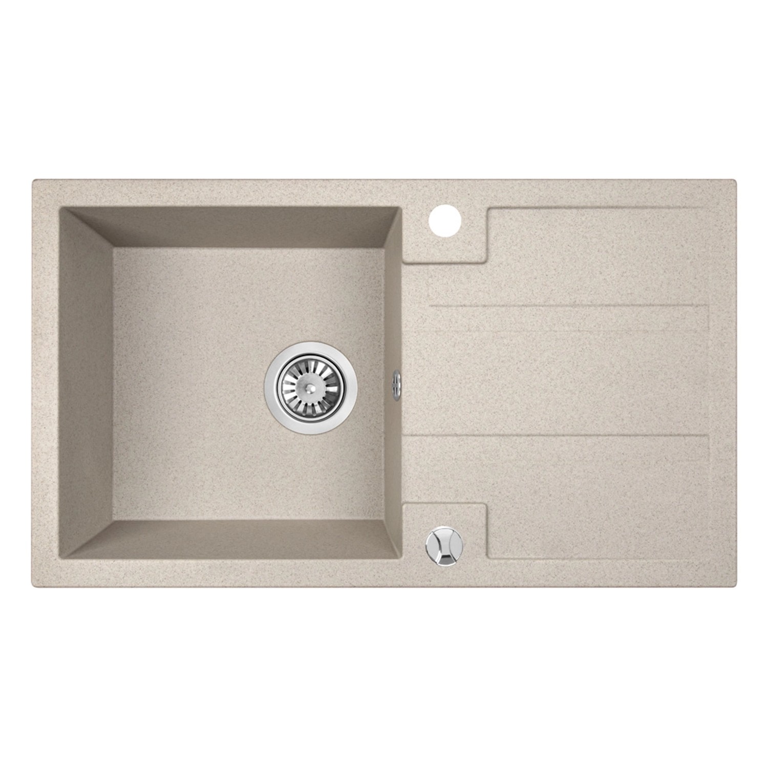 Zlewozmywak Bora 1-kom. beżowy 76x44 cm