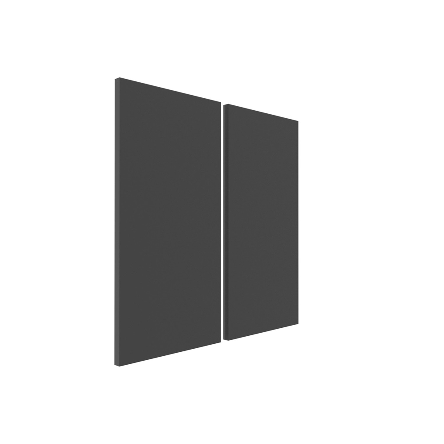 Zestaw frontów Roma 71 x 32 + 71 x 34 cm czarny mat