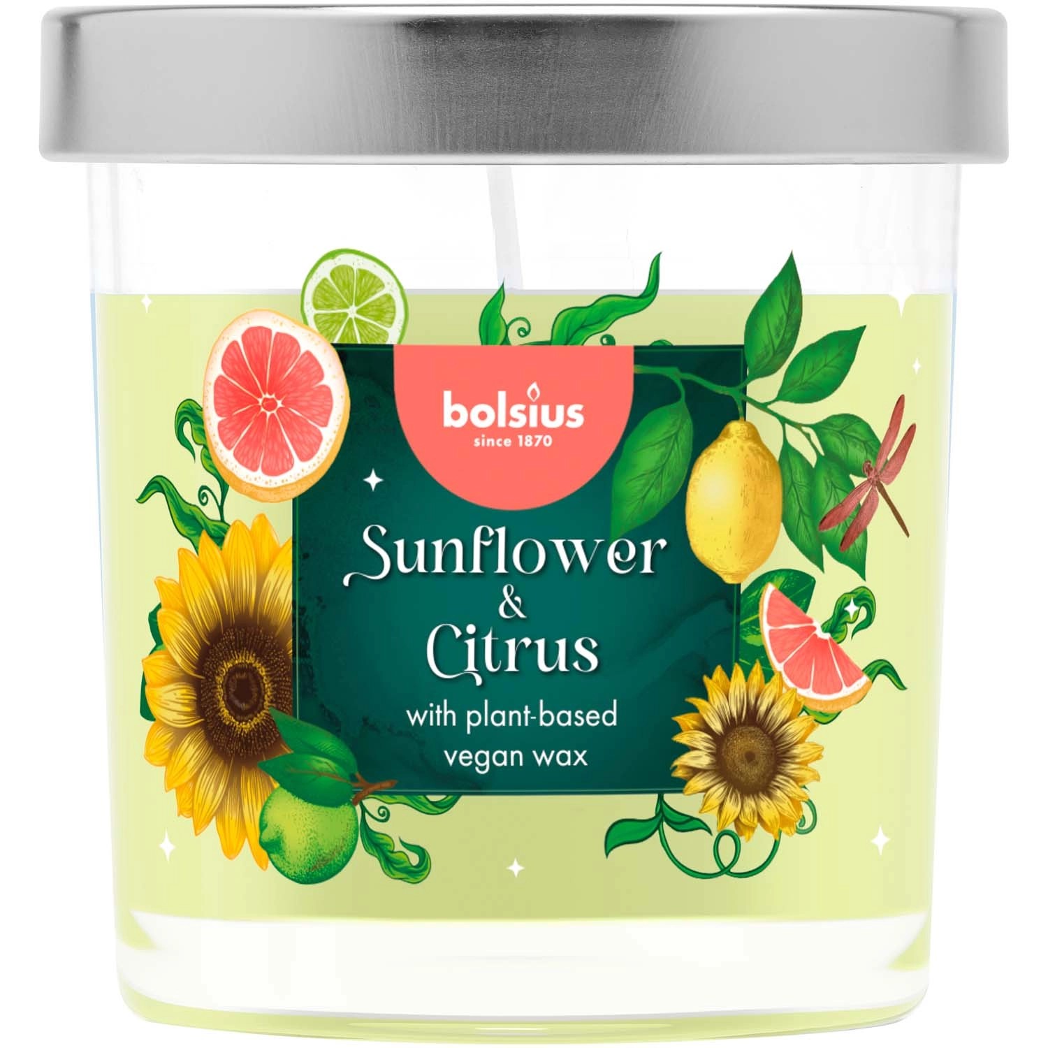 Świeca zapachowa w szkle Floral słon/cyt - 25 h