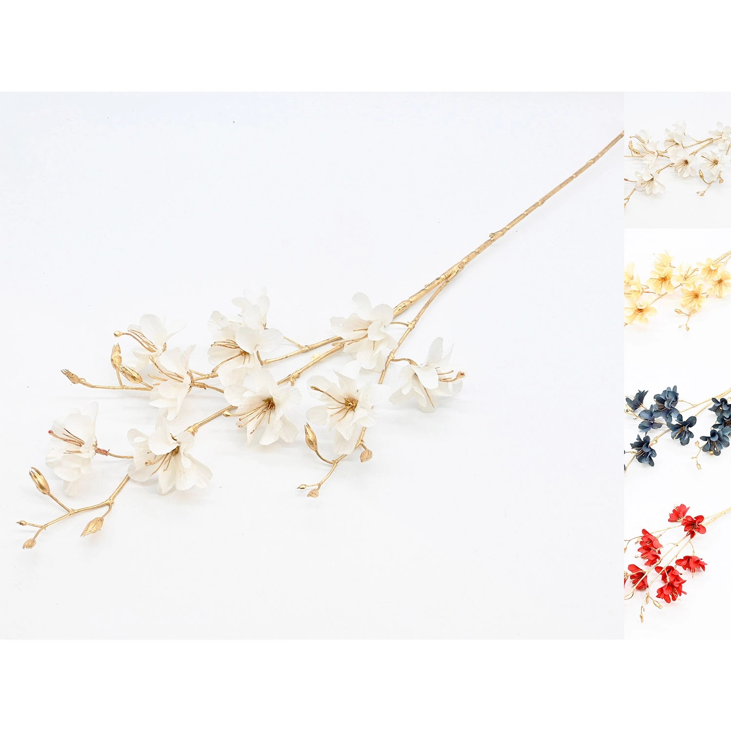 Gałązka ozdobna z kwitkami, mix - 85 cm