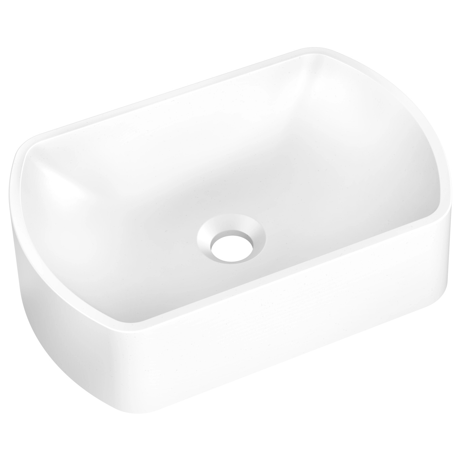 AXIS GROUP Umywalka Maun nablatowa granitowa biała