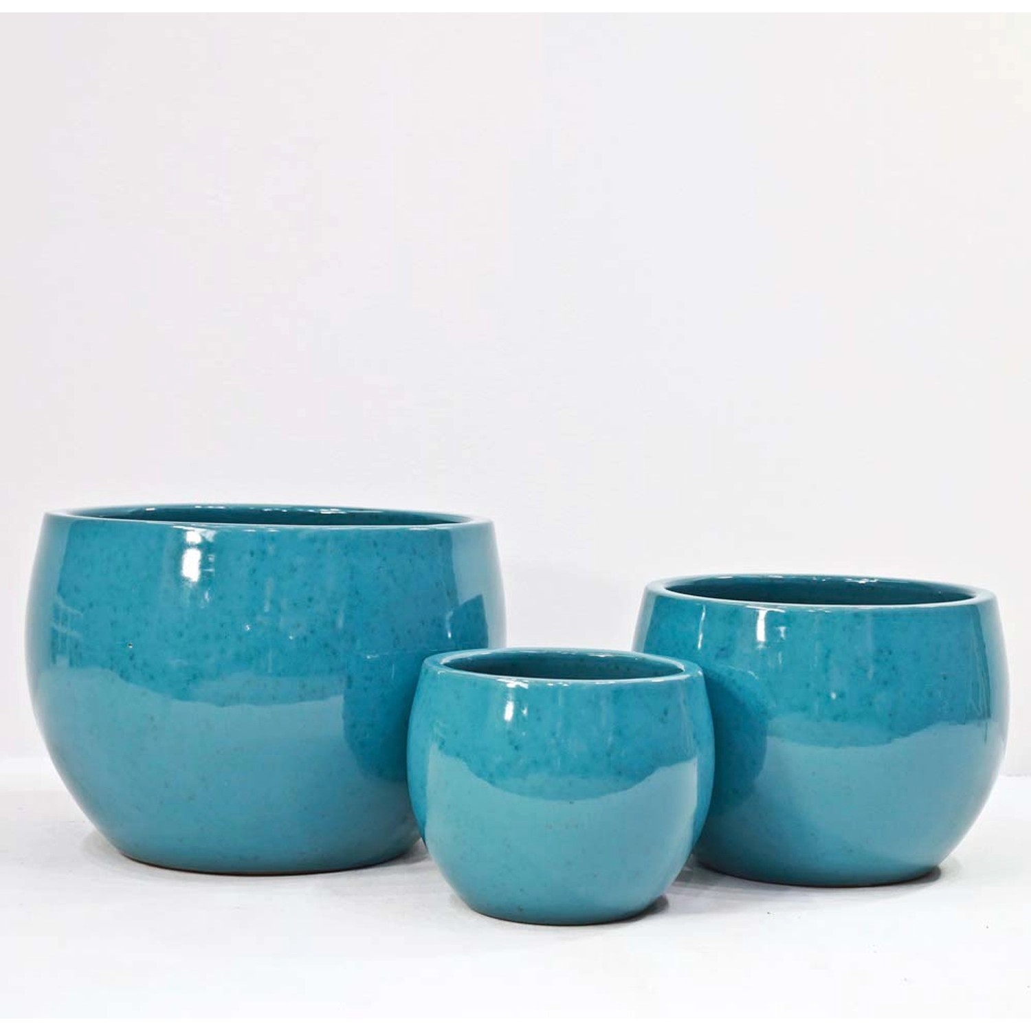 Donica szkliwiona Palla turkus - 35 x 26 cm